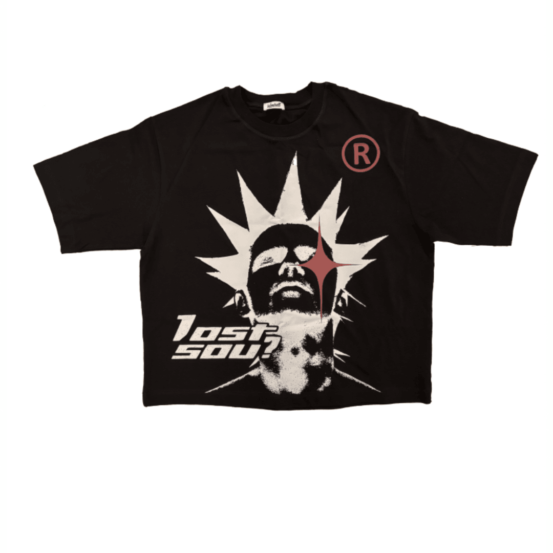 LOST SOUL BOXY FIT T-SHIRT - SİYAH