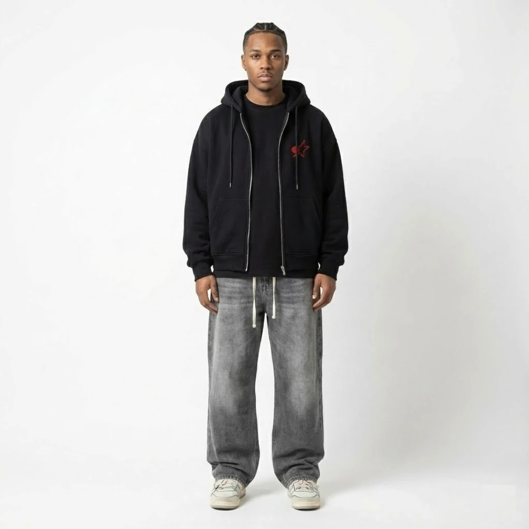 WANHELL - Siyah Zip Up