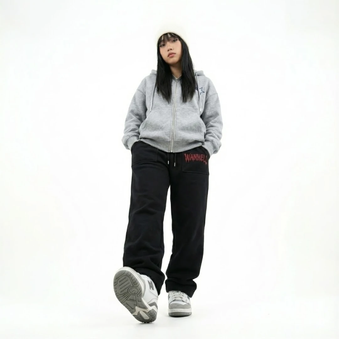 WANHELL - Gri Zip Up