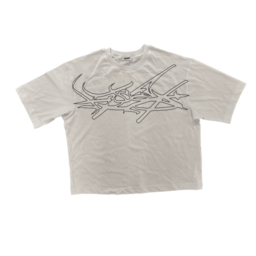 BLADE LOVE BOXY FIT T-SHIRT - BEYAZ