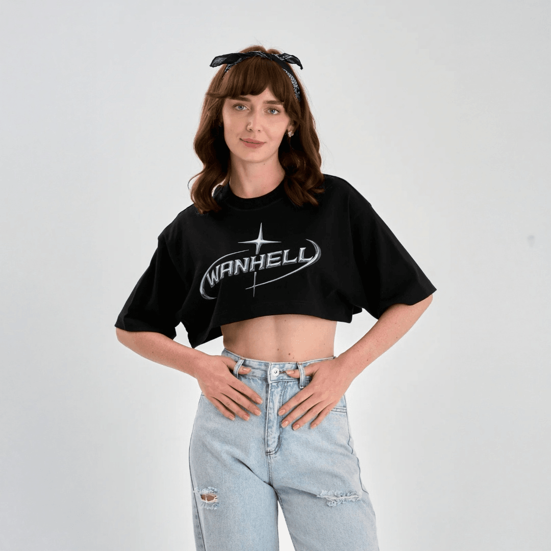 QUASAR - BOXY CROP - SİYAH