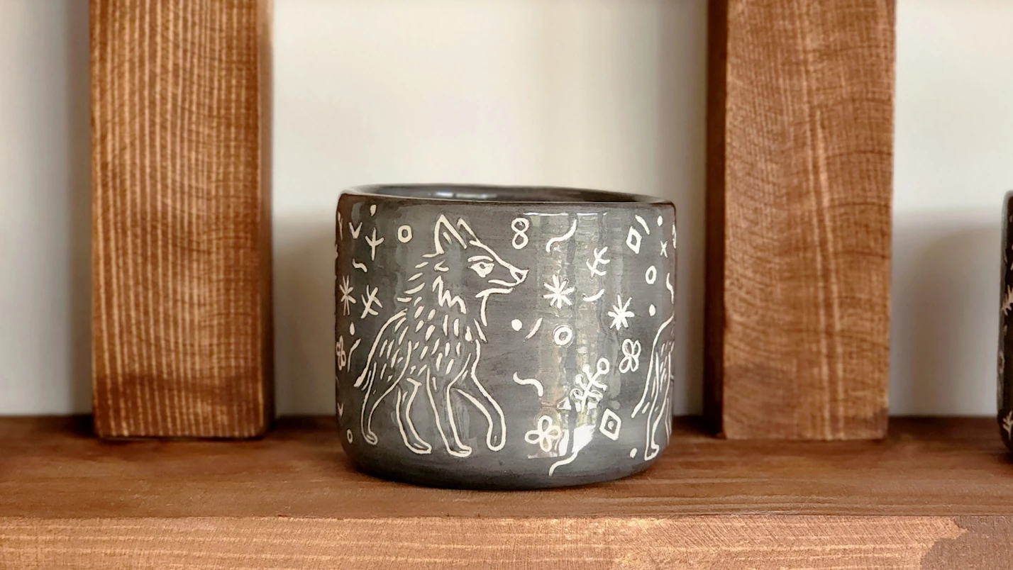 Pachamama Ateiler - Erk Hayvanı Desenli Fincanlar | El Yapımı