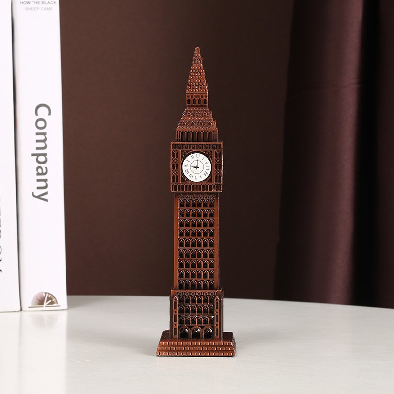 Vintage Metal Big Ben Saat Kulesi - Londra'nın Simgesi