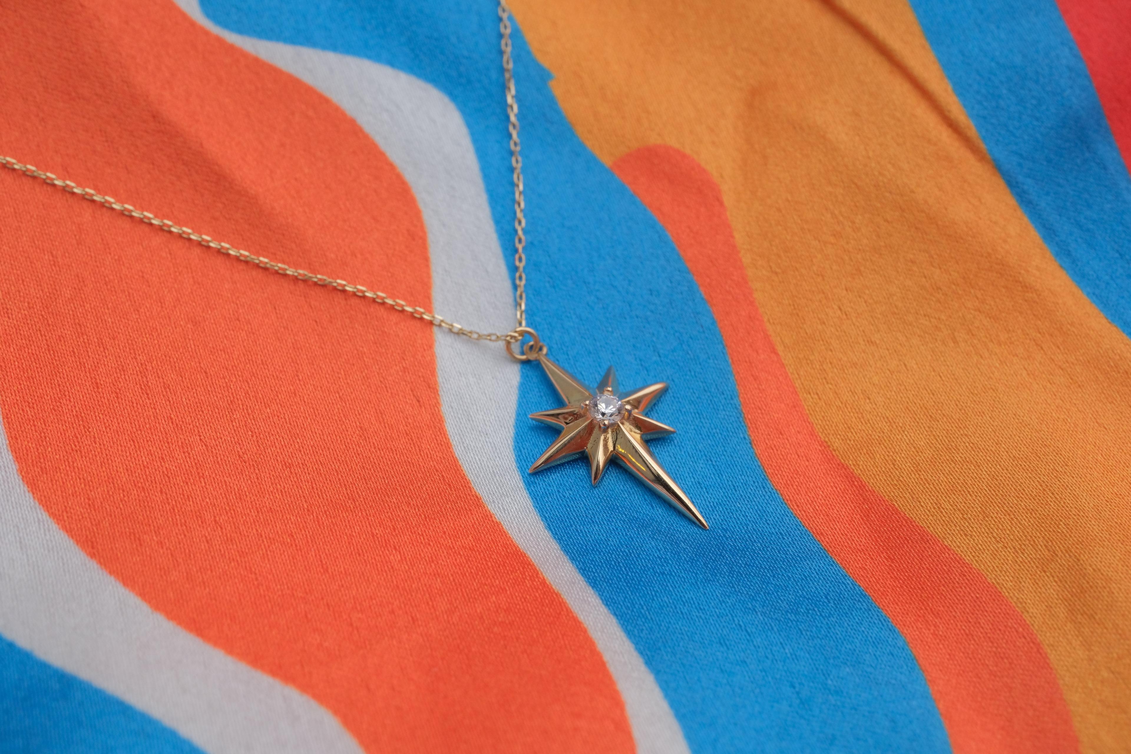 Gold North Star Necklace