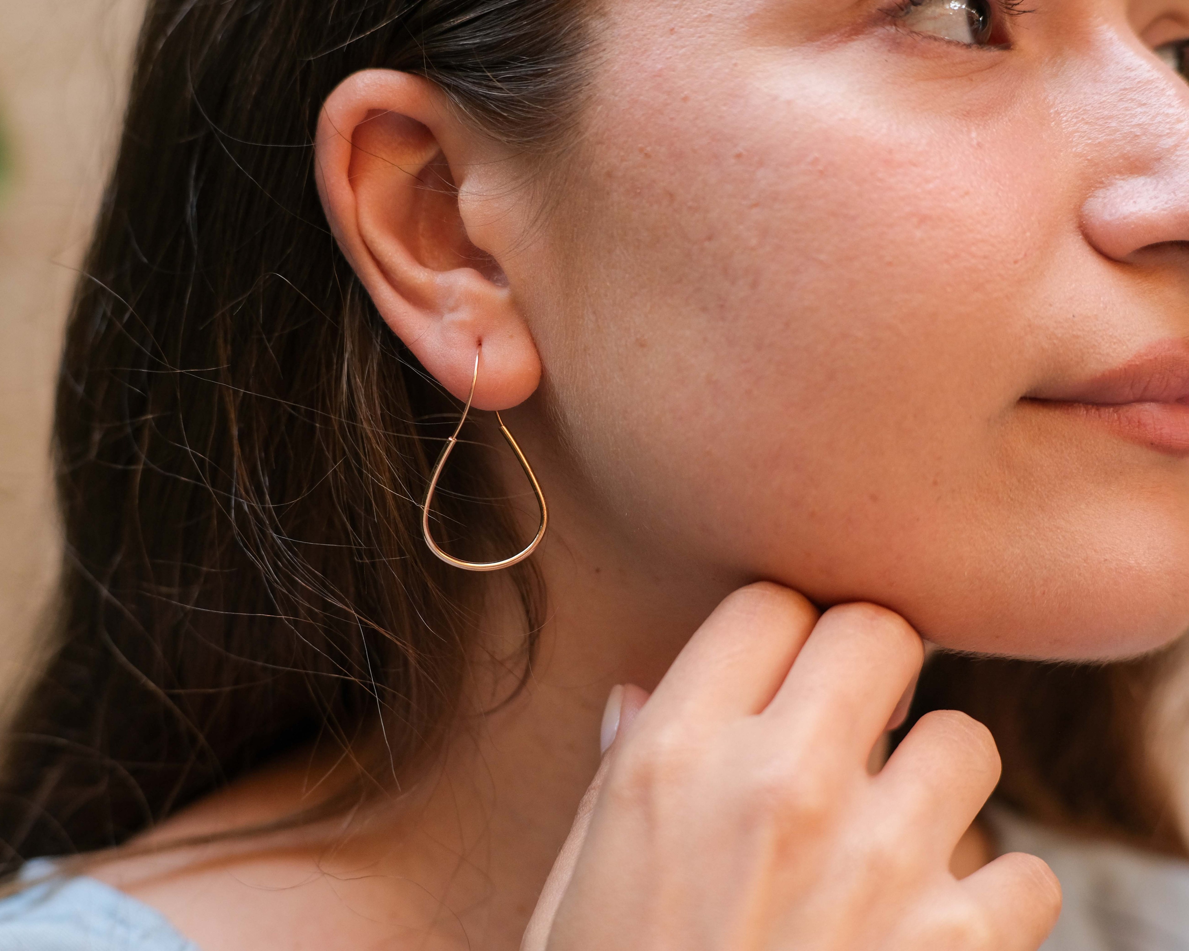 Gold Twisted Hoop Earrings