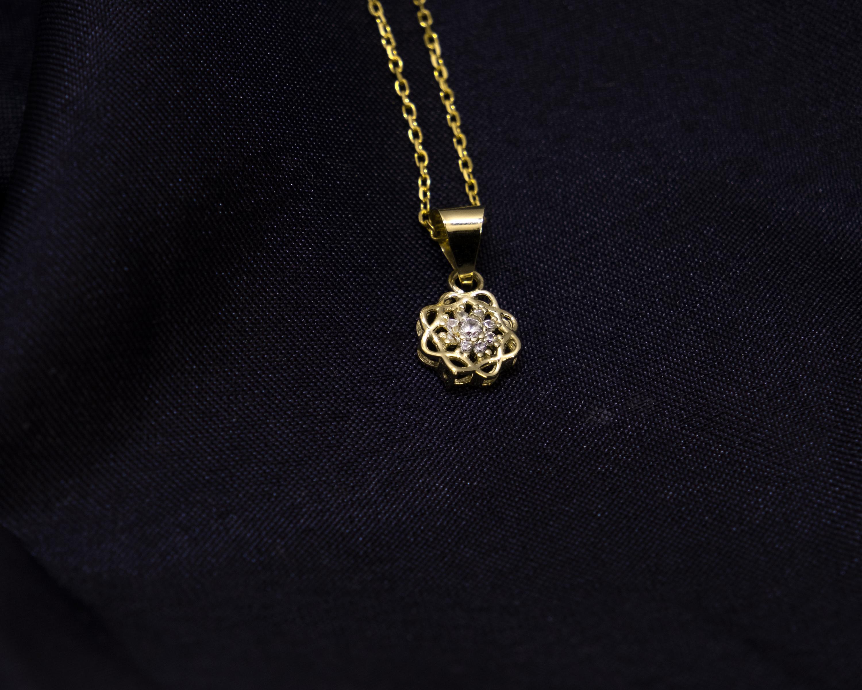 Gold Solitaire Necklace