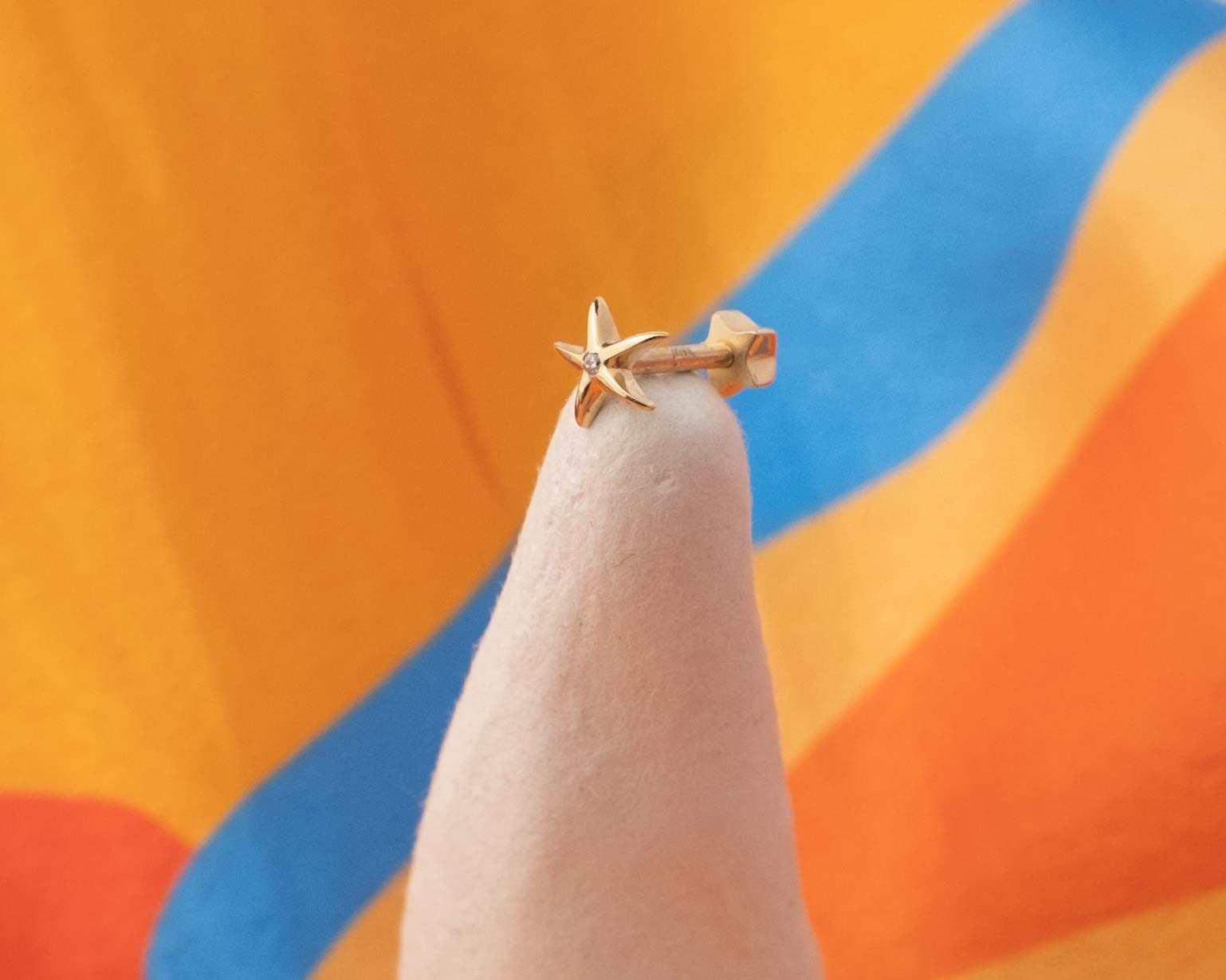 Gold Starfish Stud Piercing