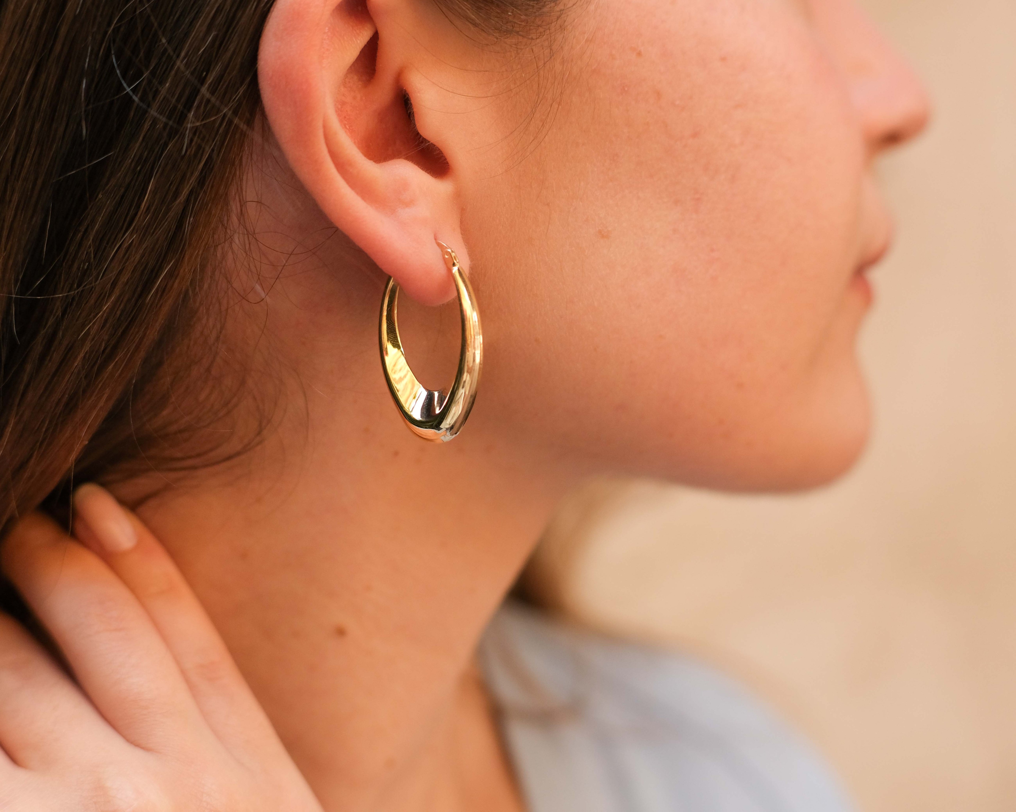 Gold Chubby Hoop Earrings