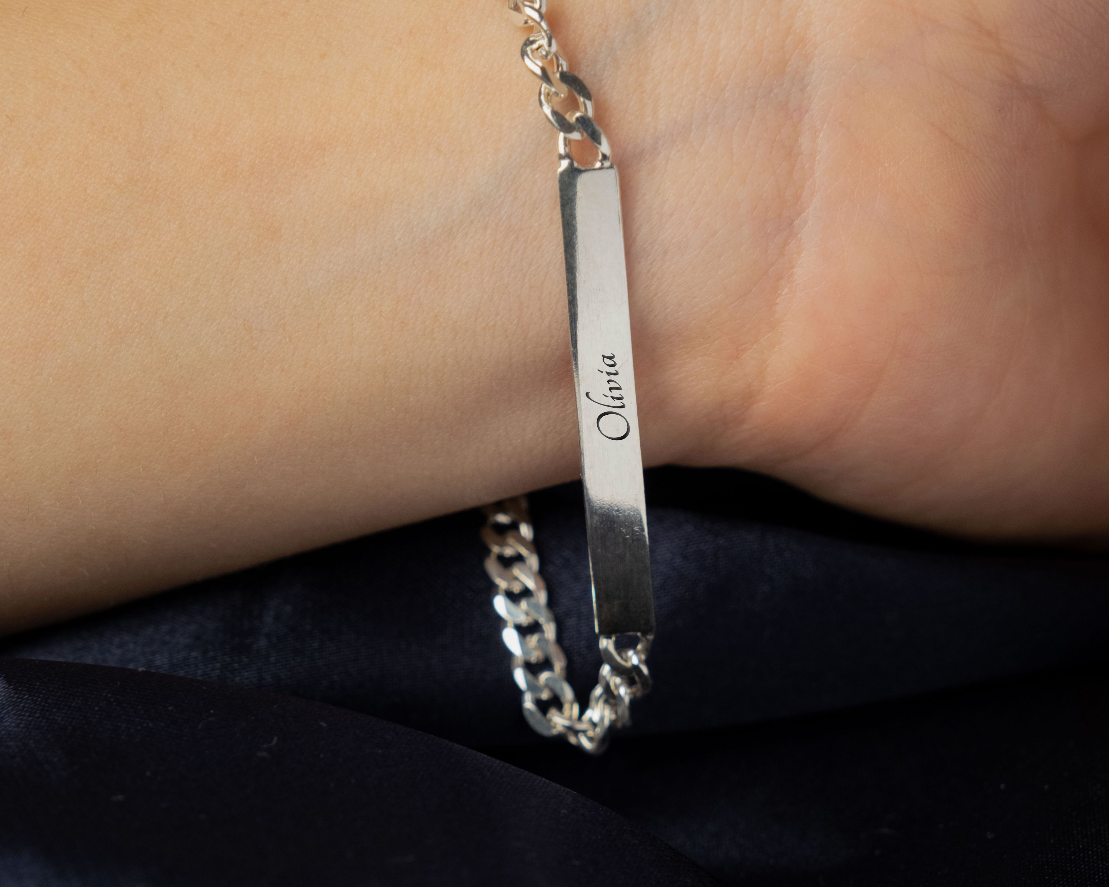 Silver Engraved Bracelet