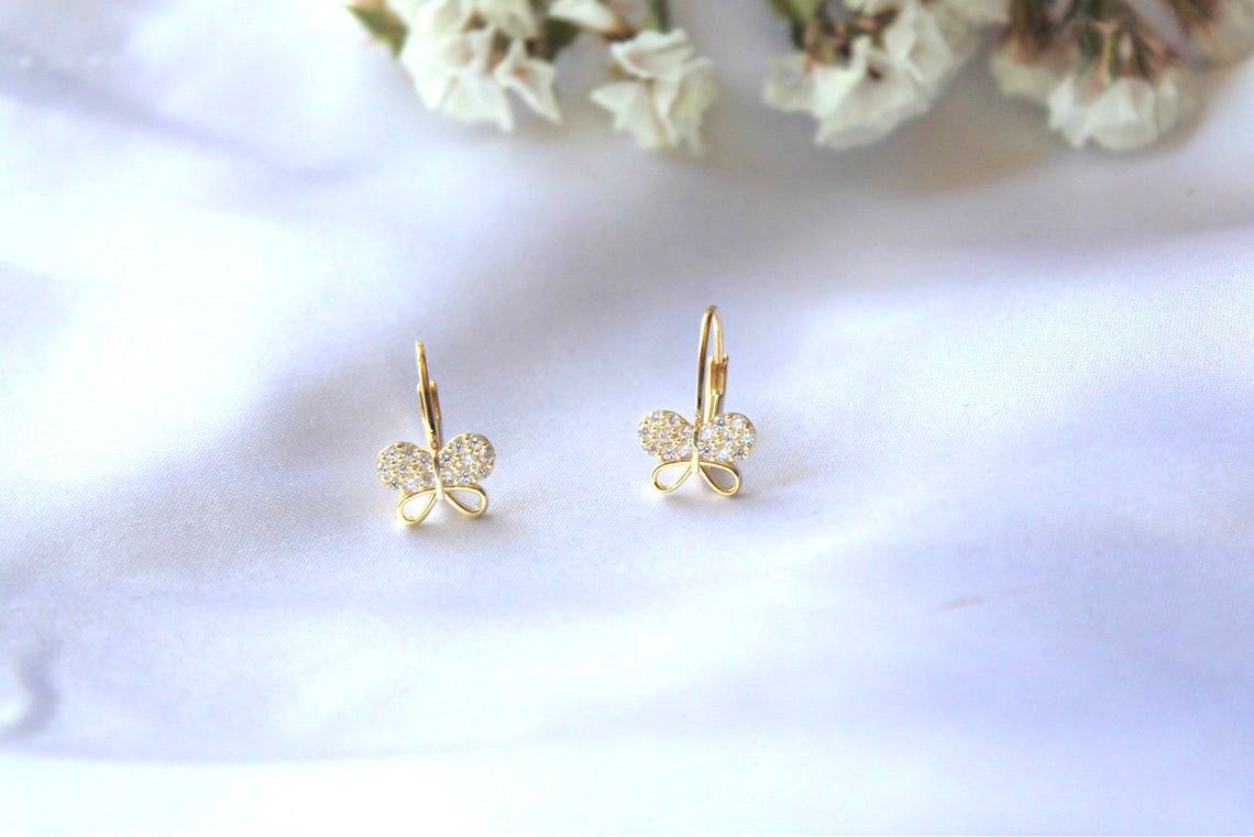 Volettes Butterfly Leverback Earrings