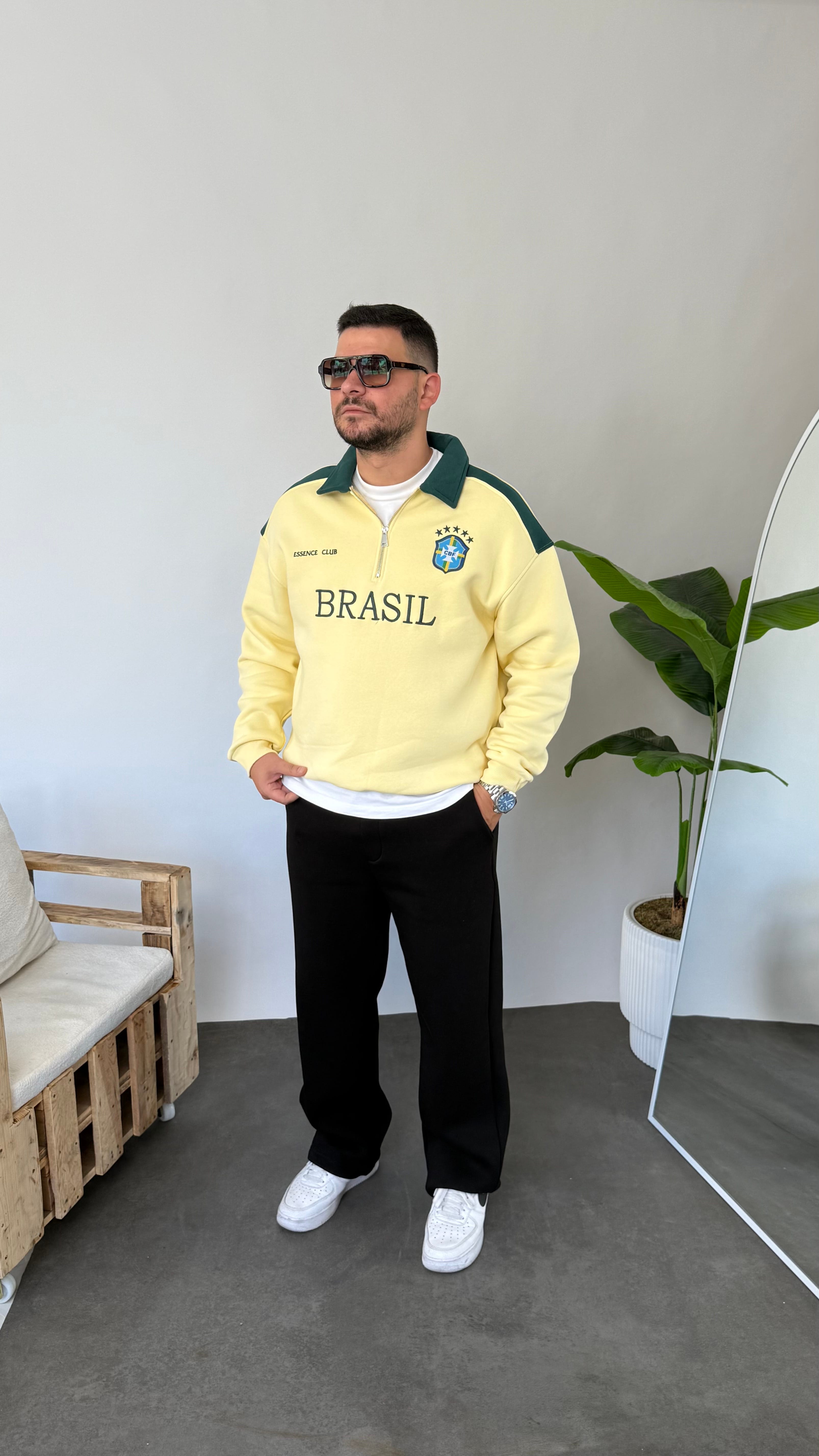 Brzl Nakışlı Oversize Sweatshirt