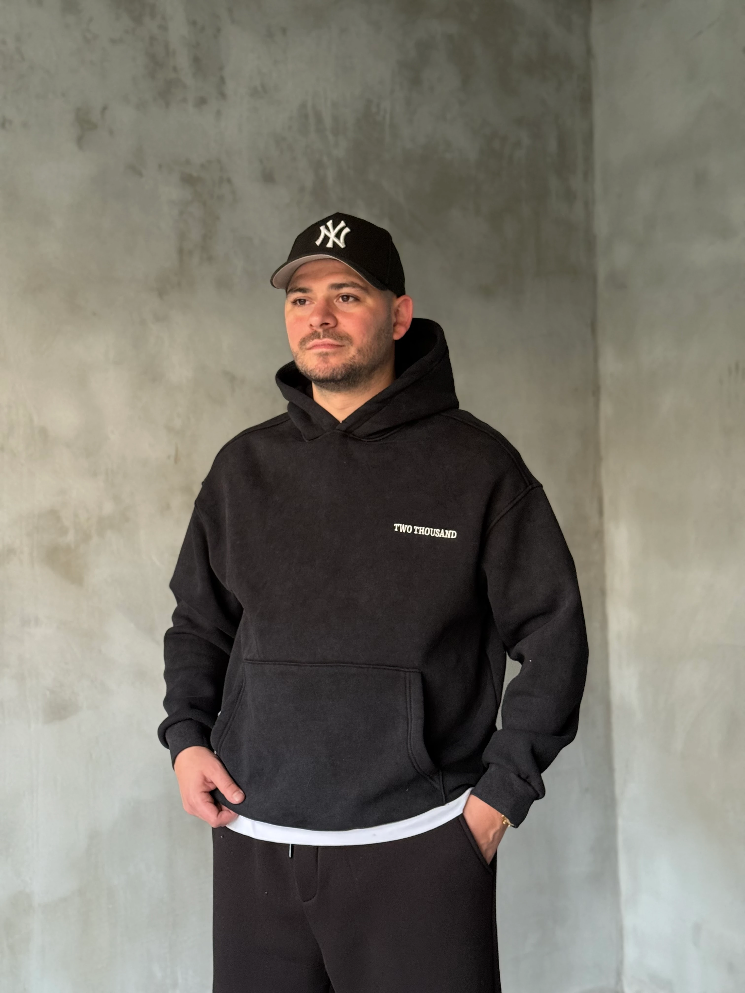 Haki Yıkamalı 2000 Patchli Yıkamalı Oversize Sweatshirt