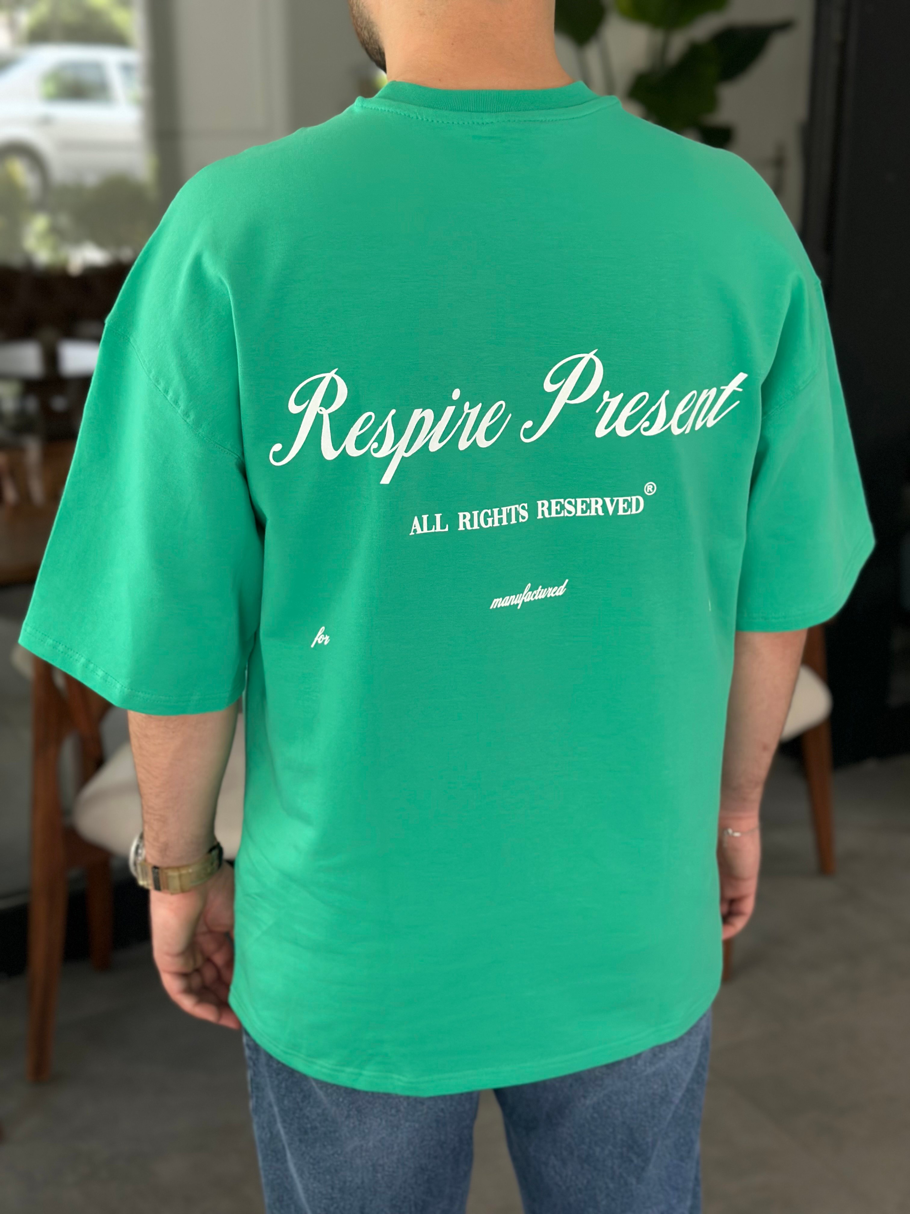 Respire Baskılı Oversize T-Shirt