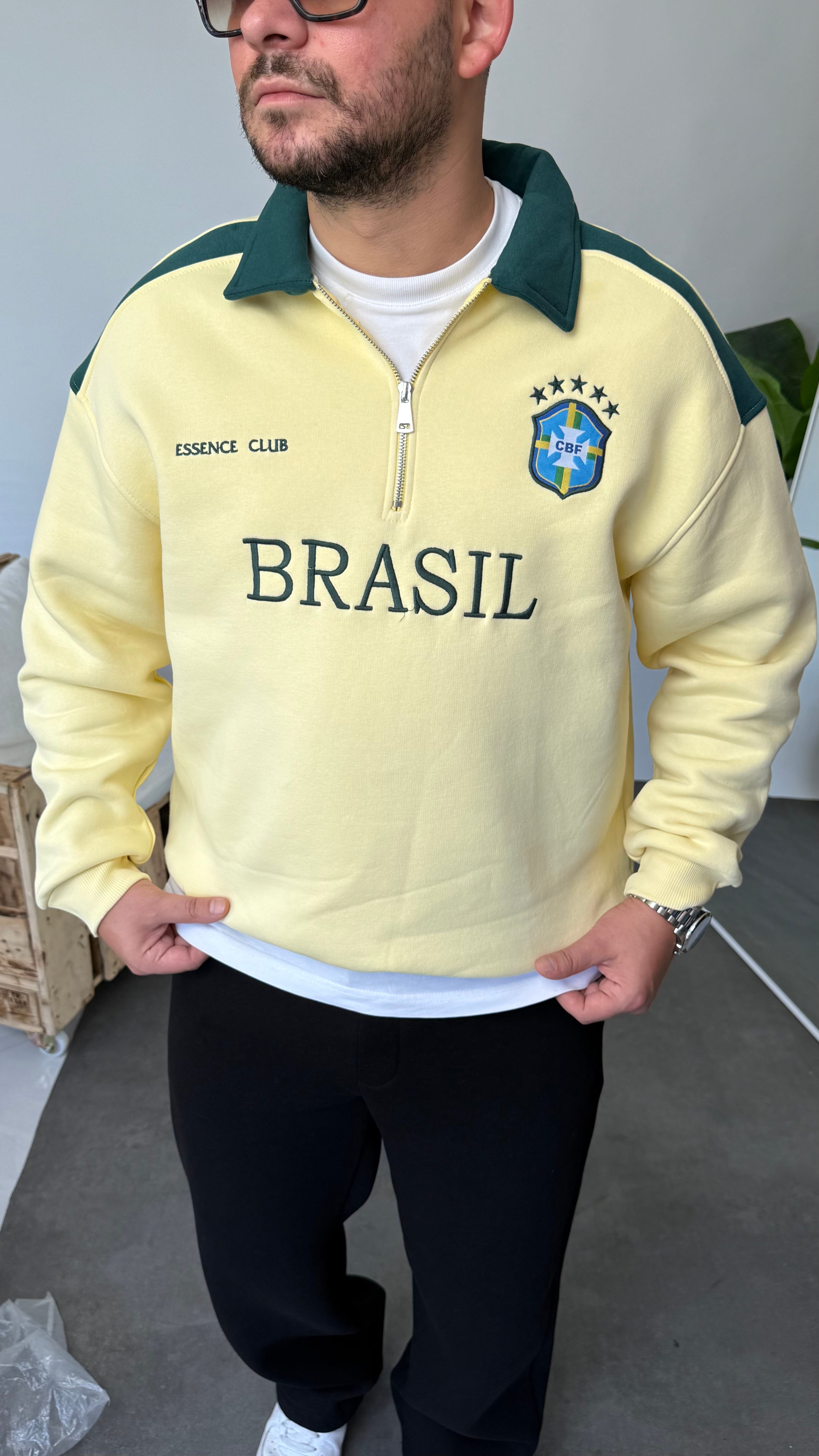 Brzl Nakışlı Oversize Sweatshirt