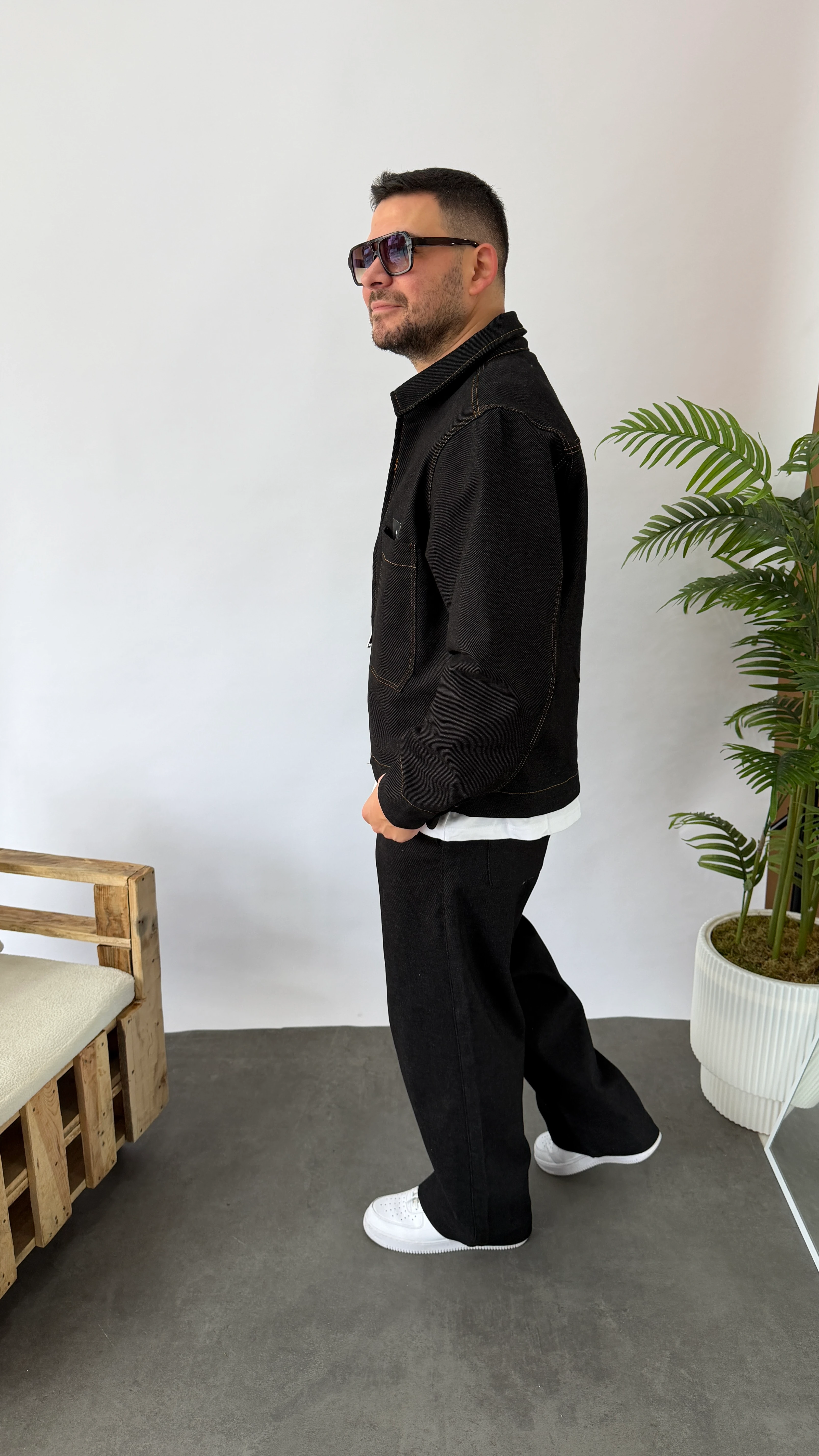 Siyah Premium Kumaş Gabardin Takım