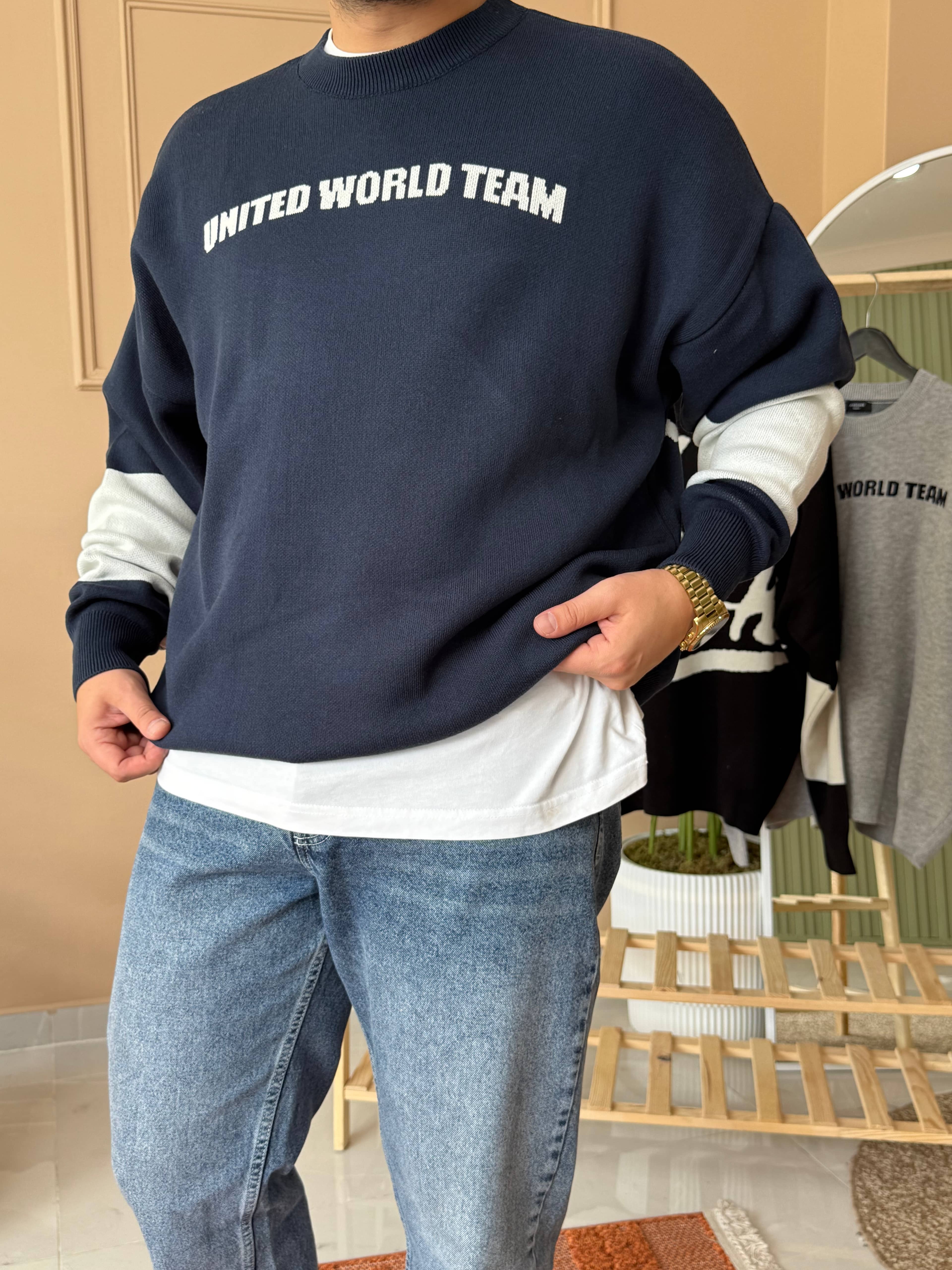 Lacivet NY Yazılı Oversize Triko Sweatshirt