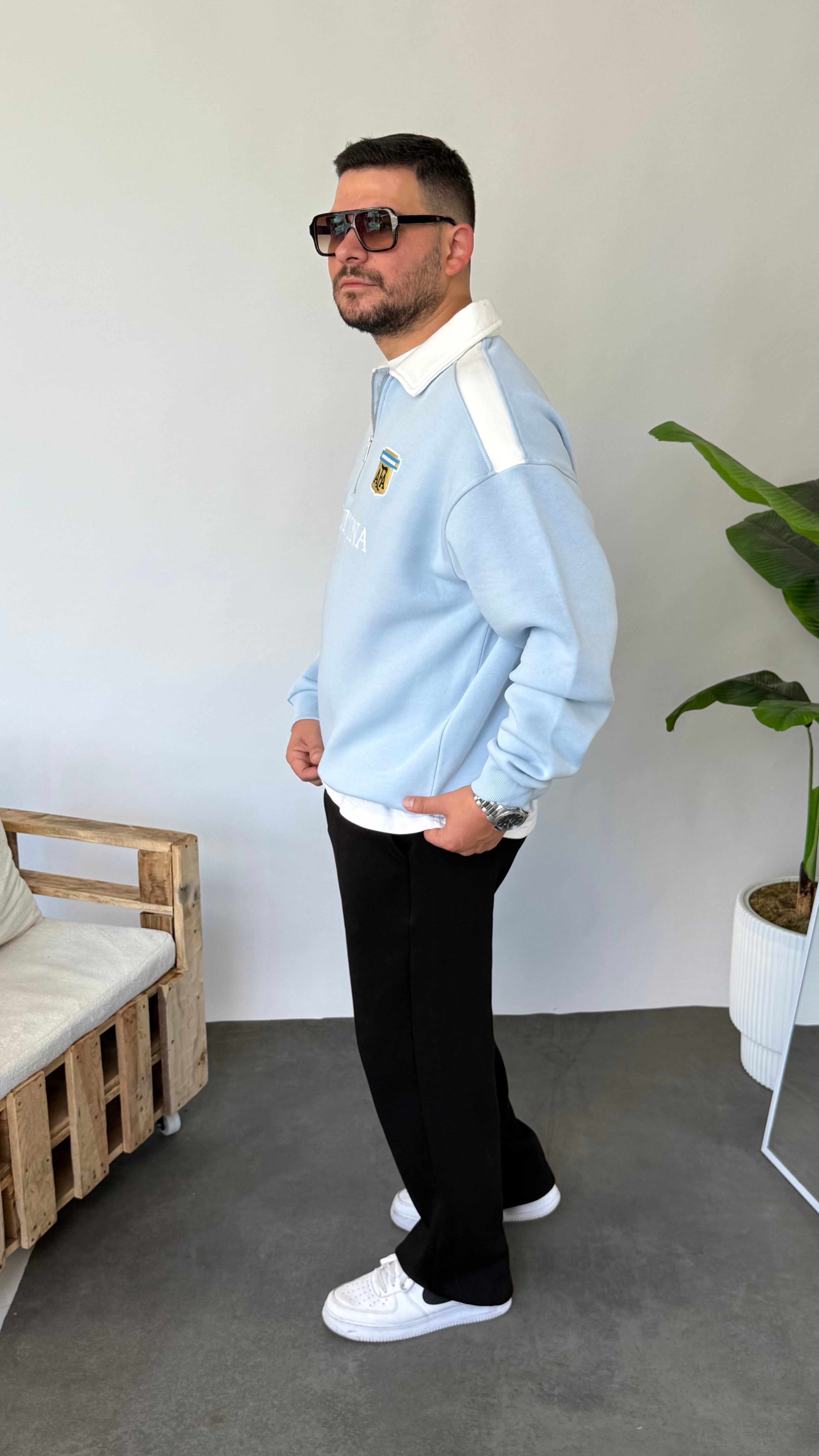 ARGNTN Nakışlı Oversize Sweatshirt