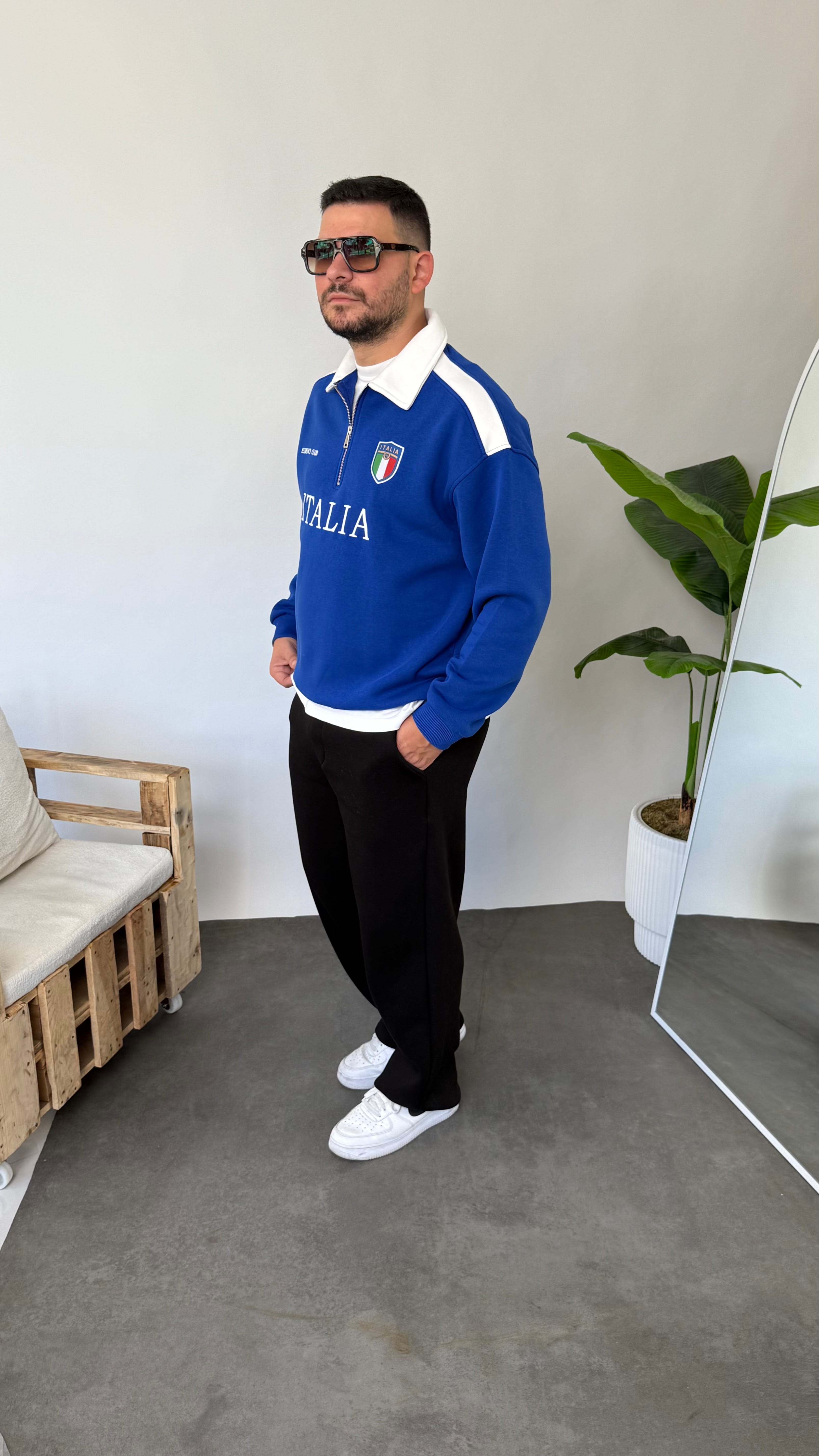 ITALIA Nakışlı Oversize Sweatshirt