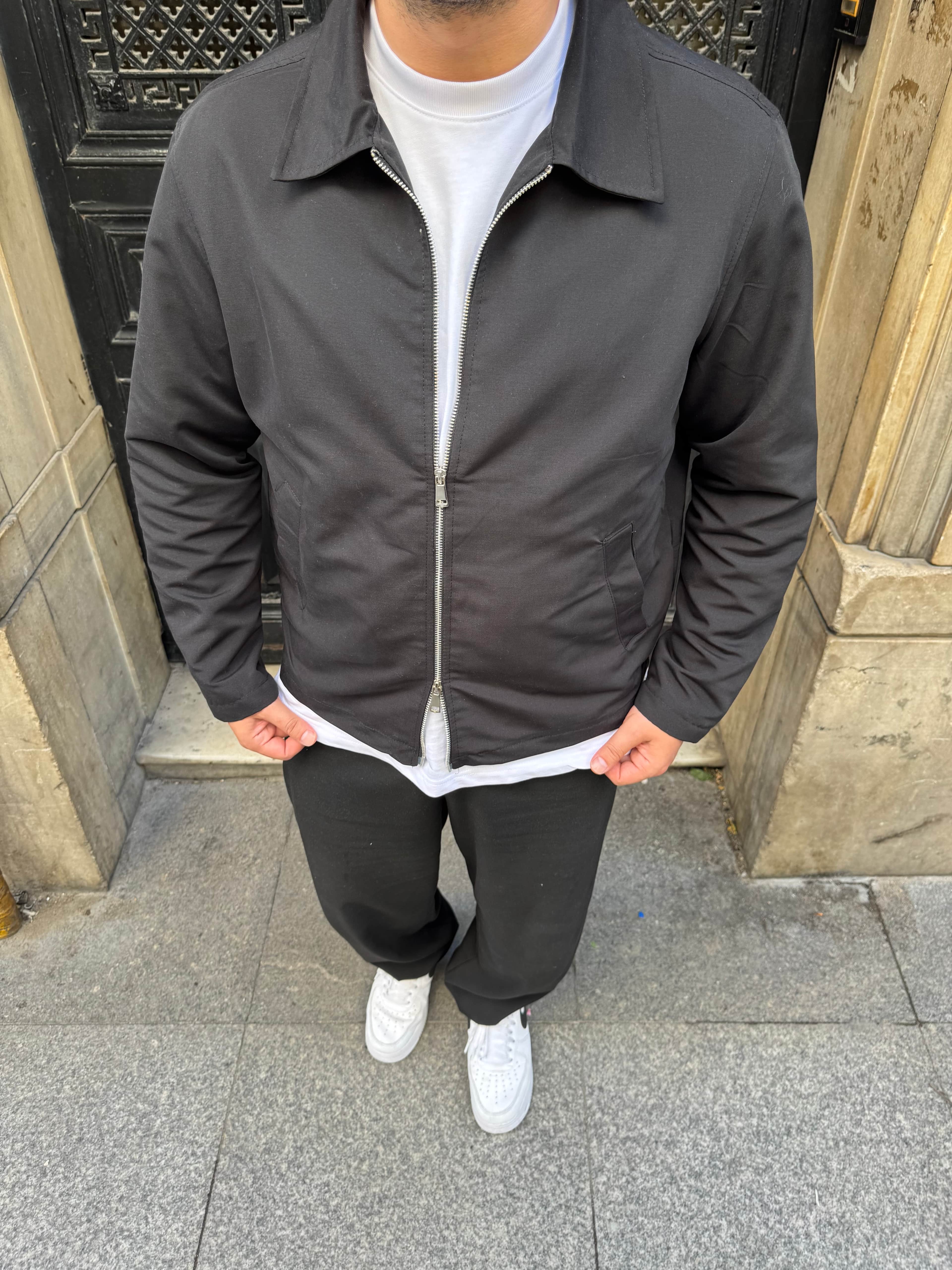 Siyah Oversize Mevsimlik Ceket