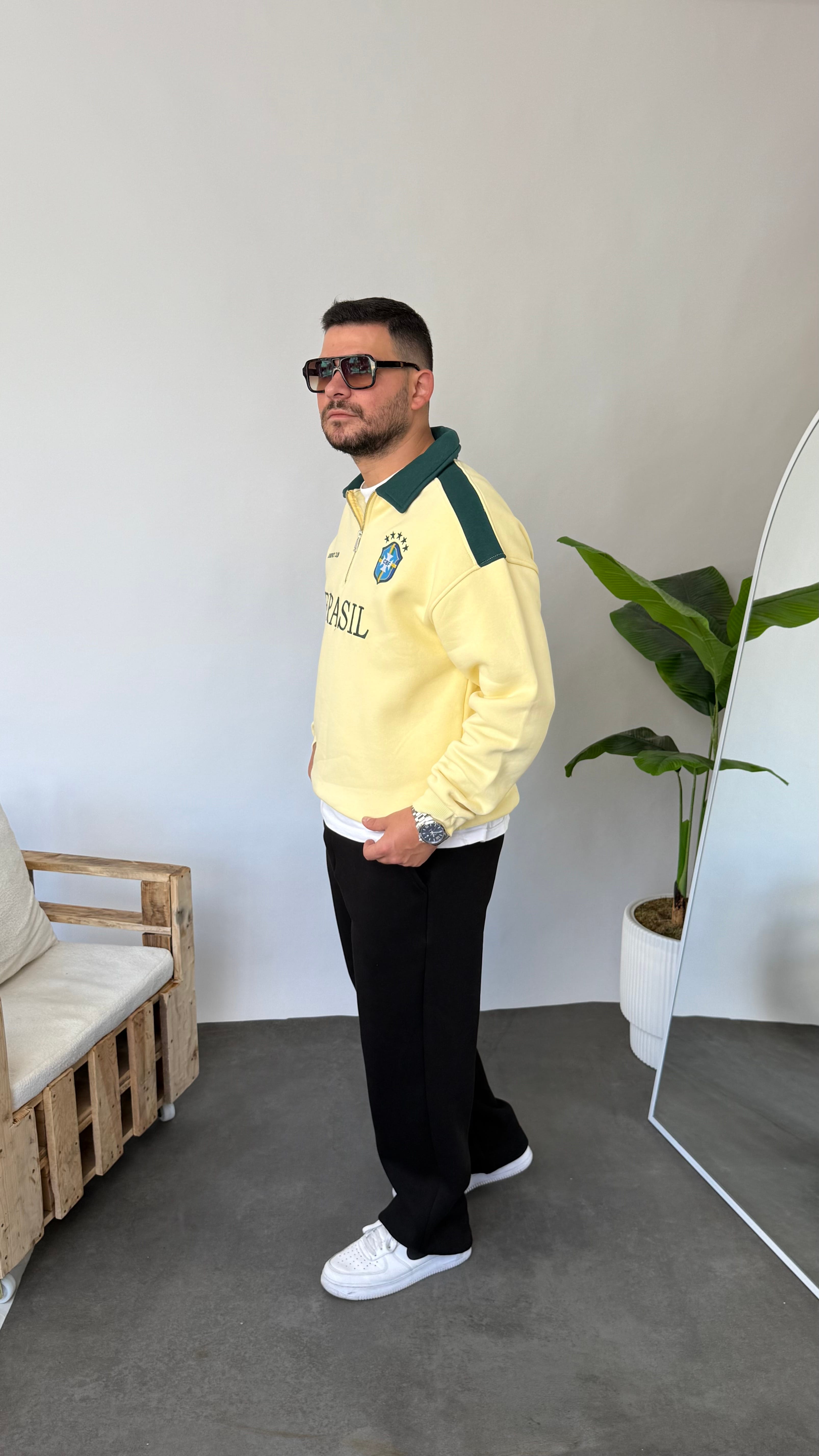 Brzl Nakışlı Oversize Sweatshirt