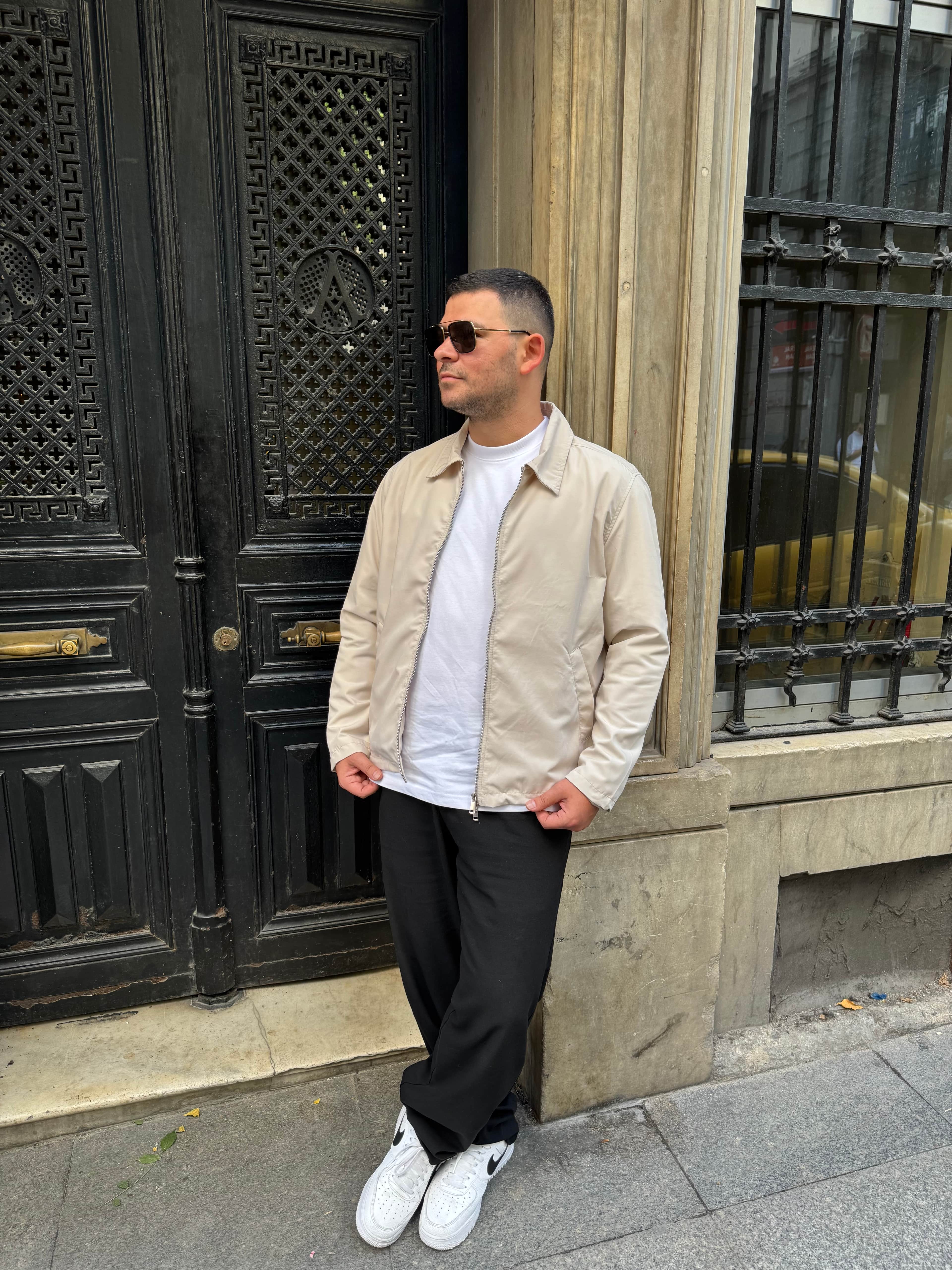 Krem Oversize Mevsimlik Ceket