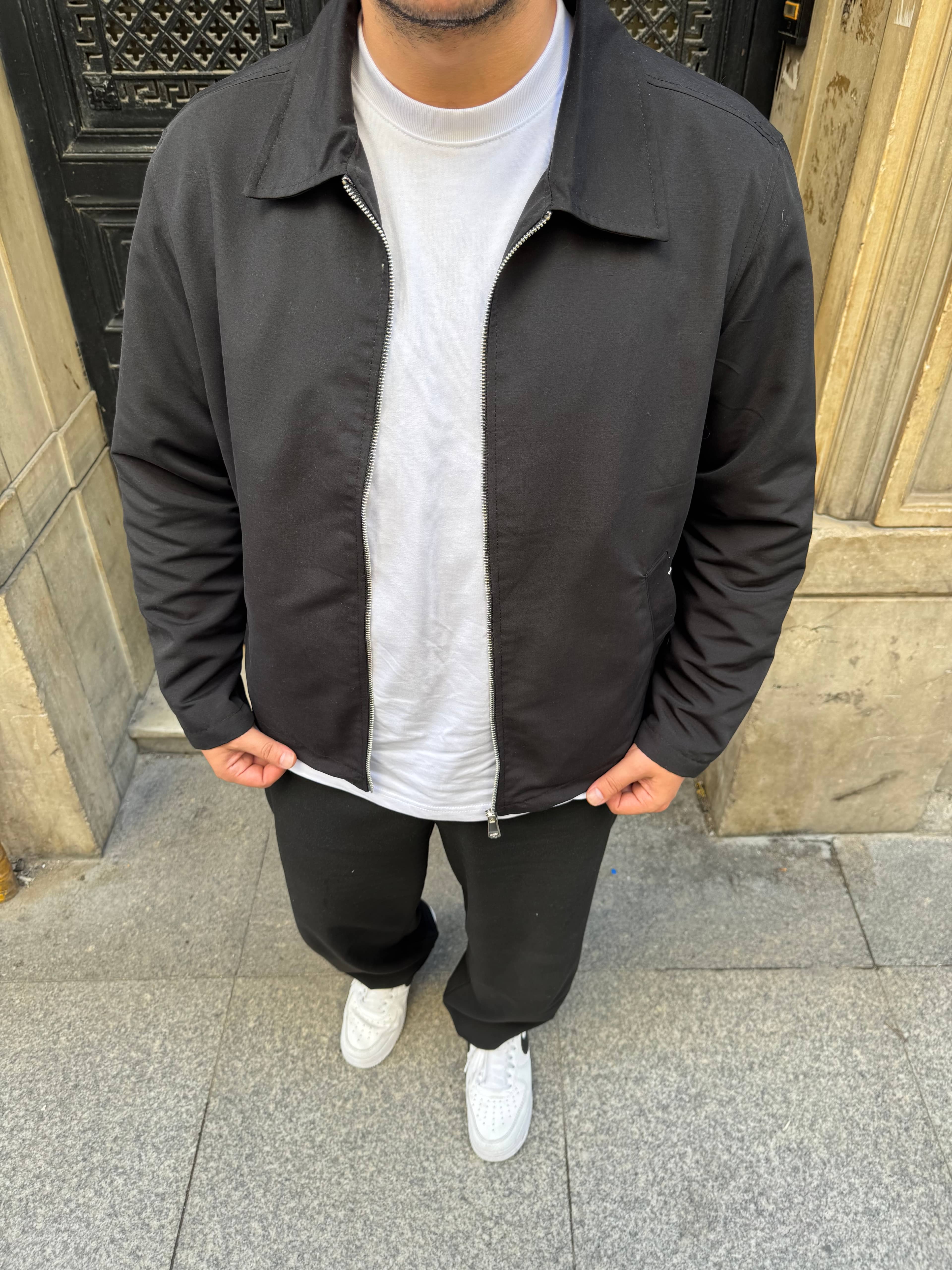 Siyah Oversize Mevsimlik Ceket