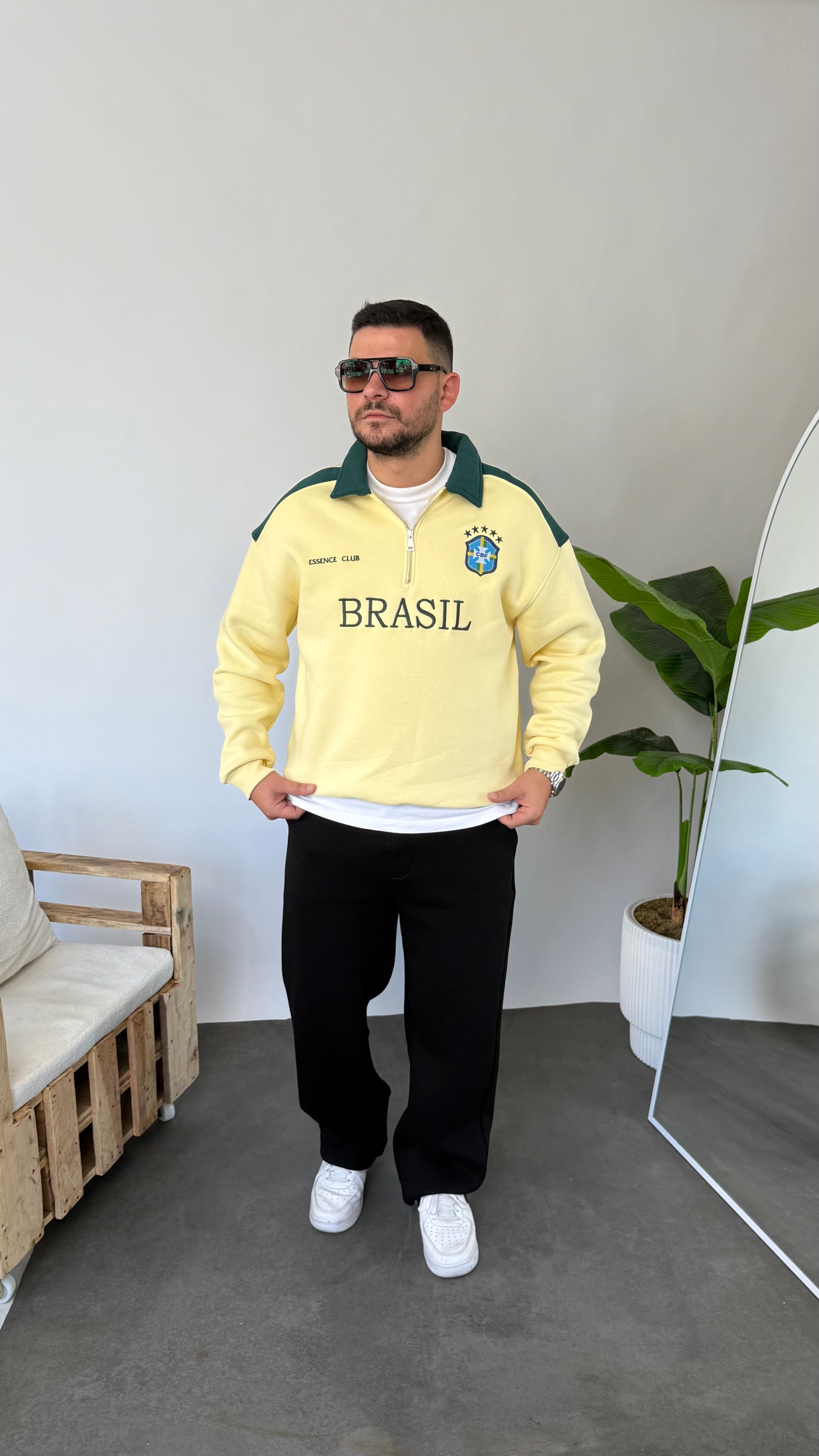 Brzl Nakışlı Oversize Sweatshirt
