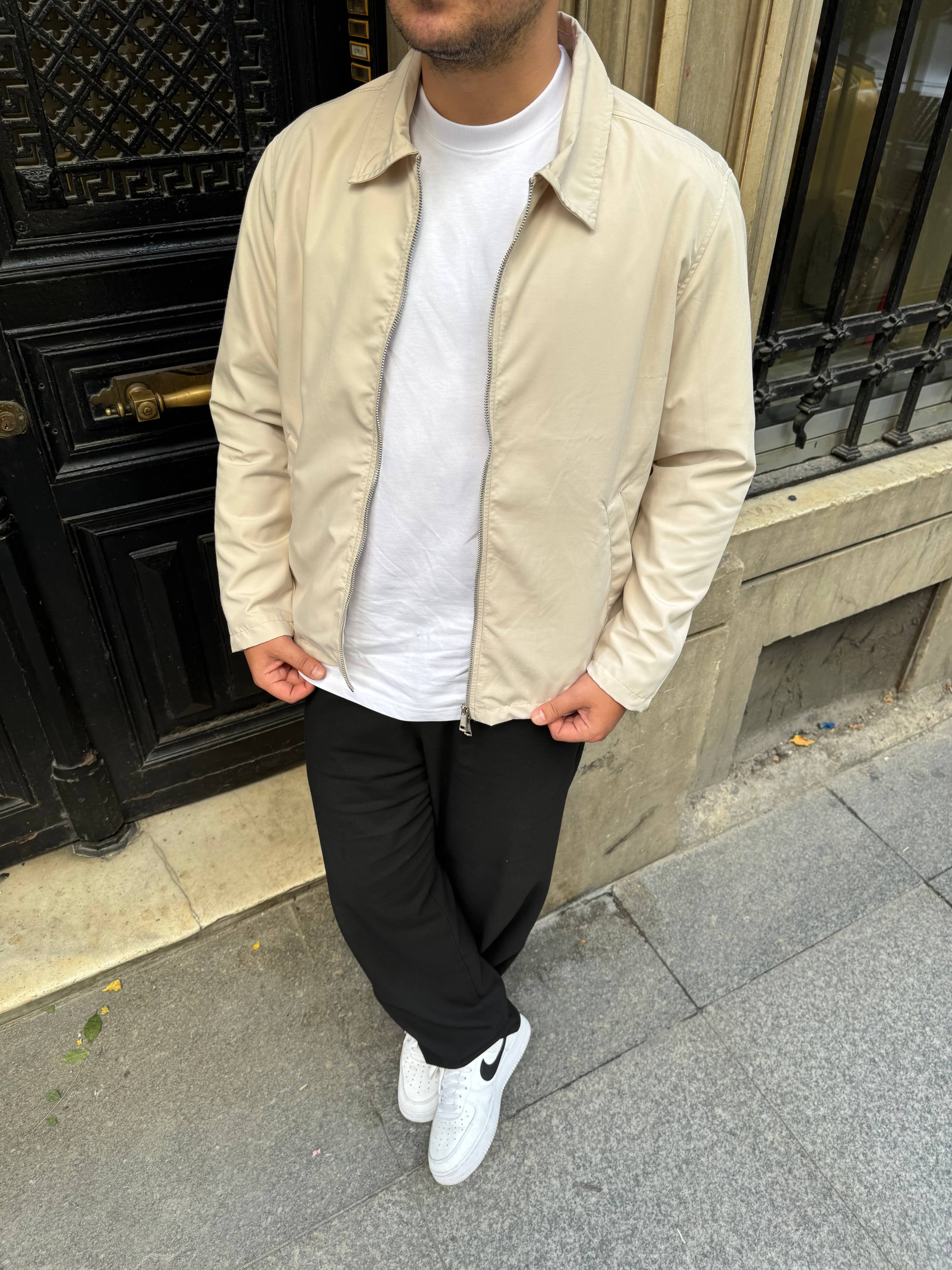 Krem Oversize Mevsimlik Ceket