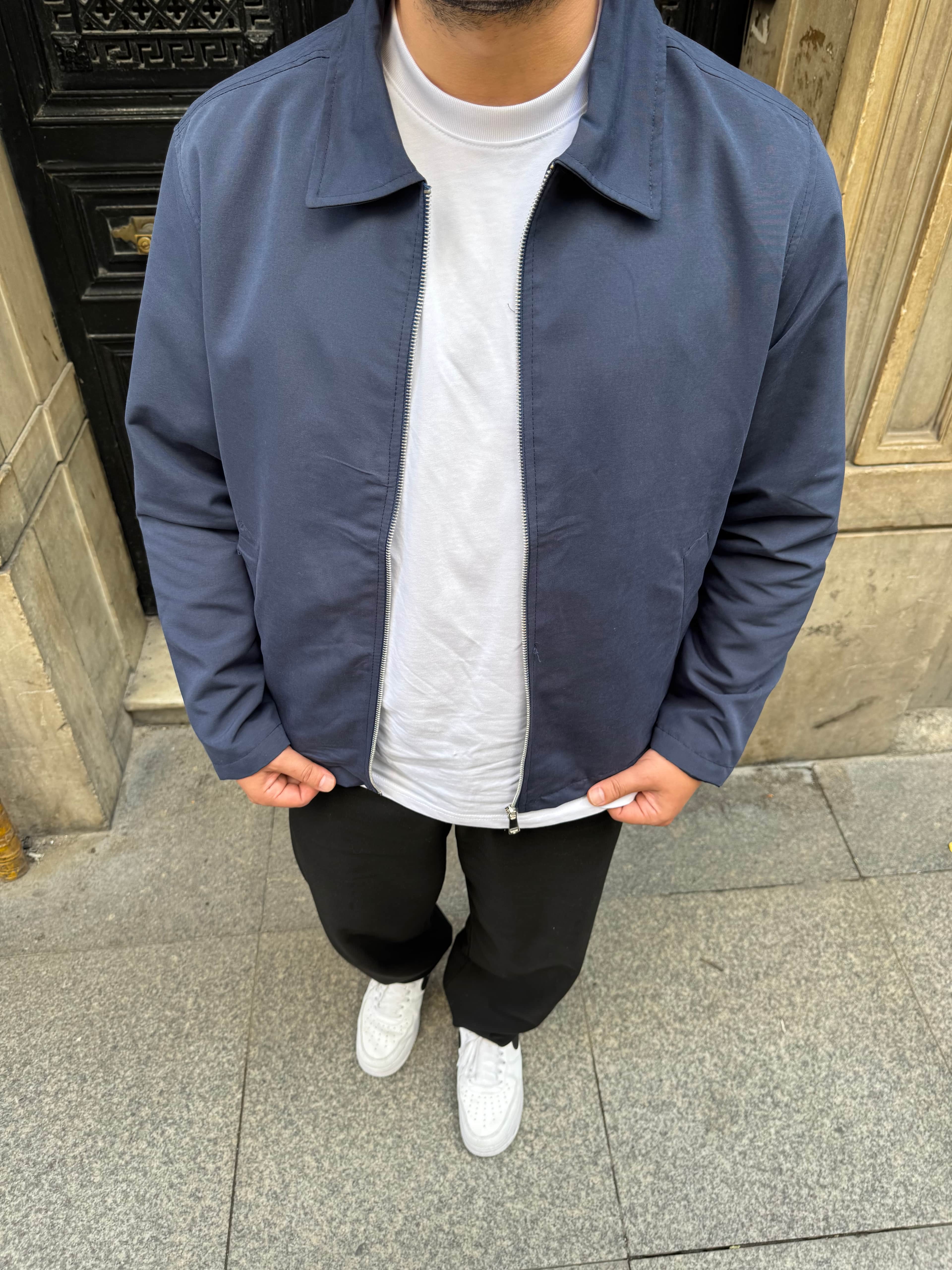 Lacivert Oversize Mevsimlik Ceket