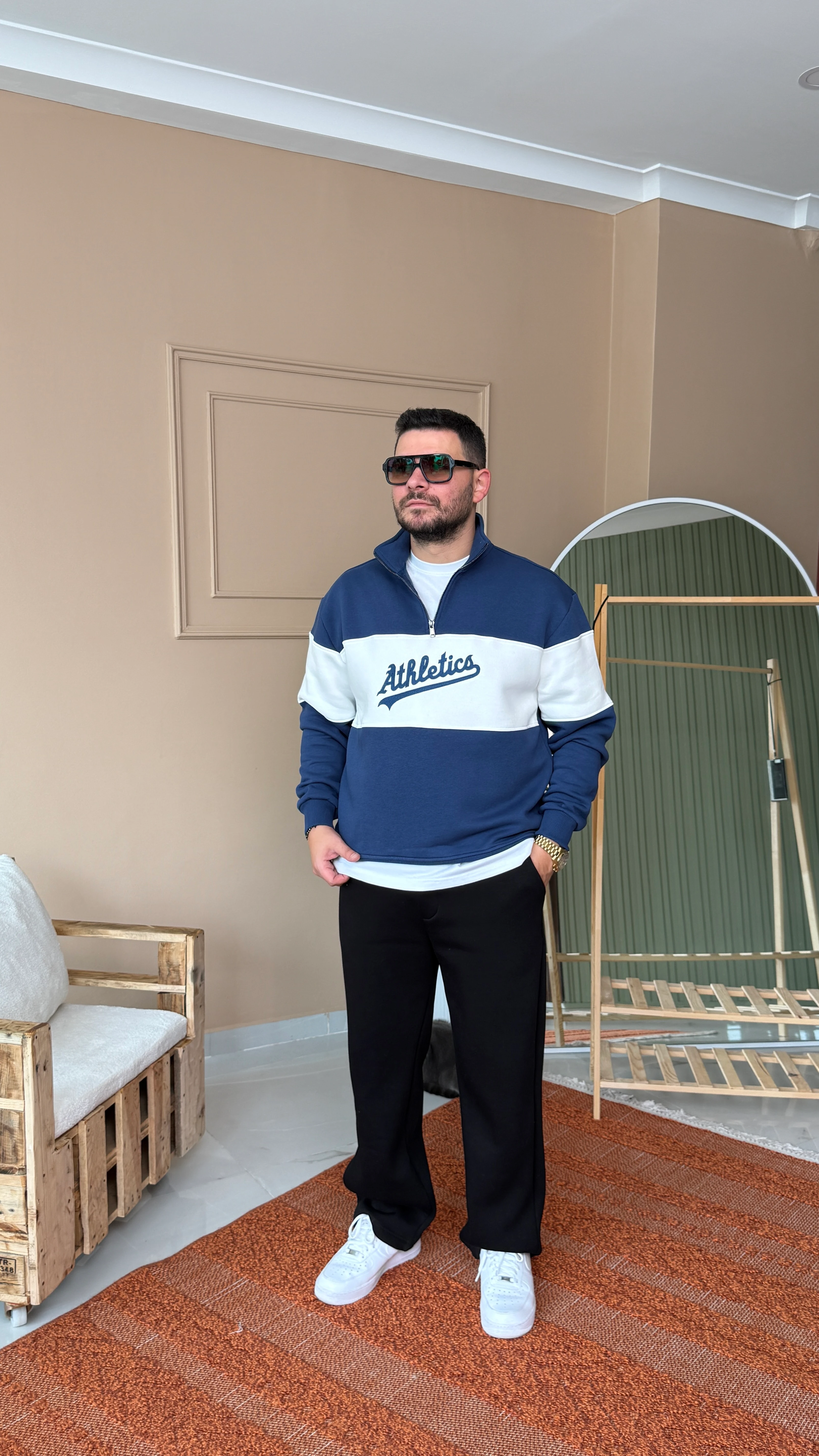 İndigo Atletics Nakışlı Oversize Sweatshirt