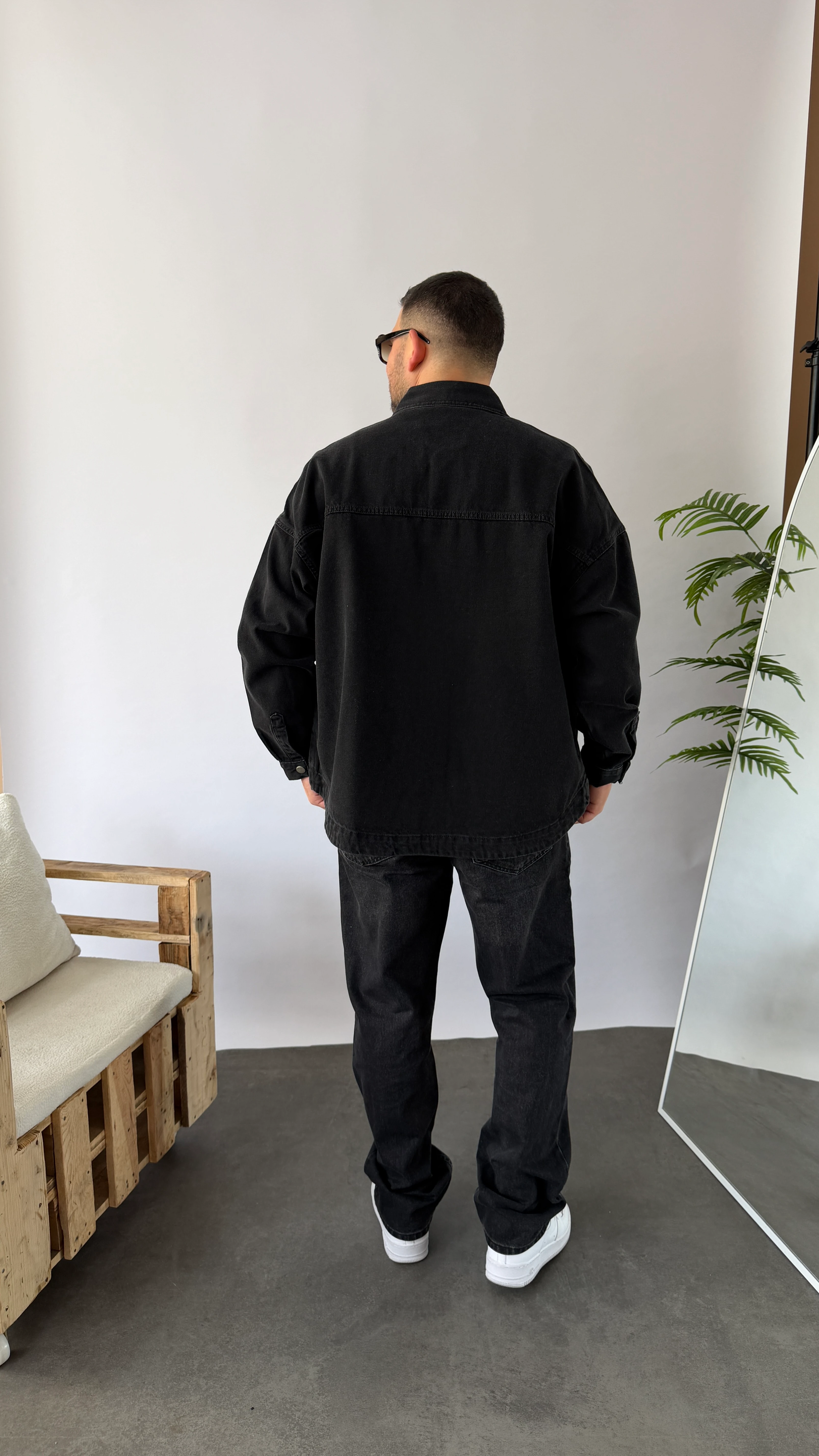 Siyah Oversize Kot Ceket