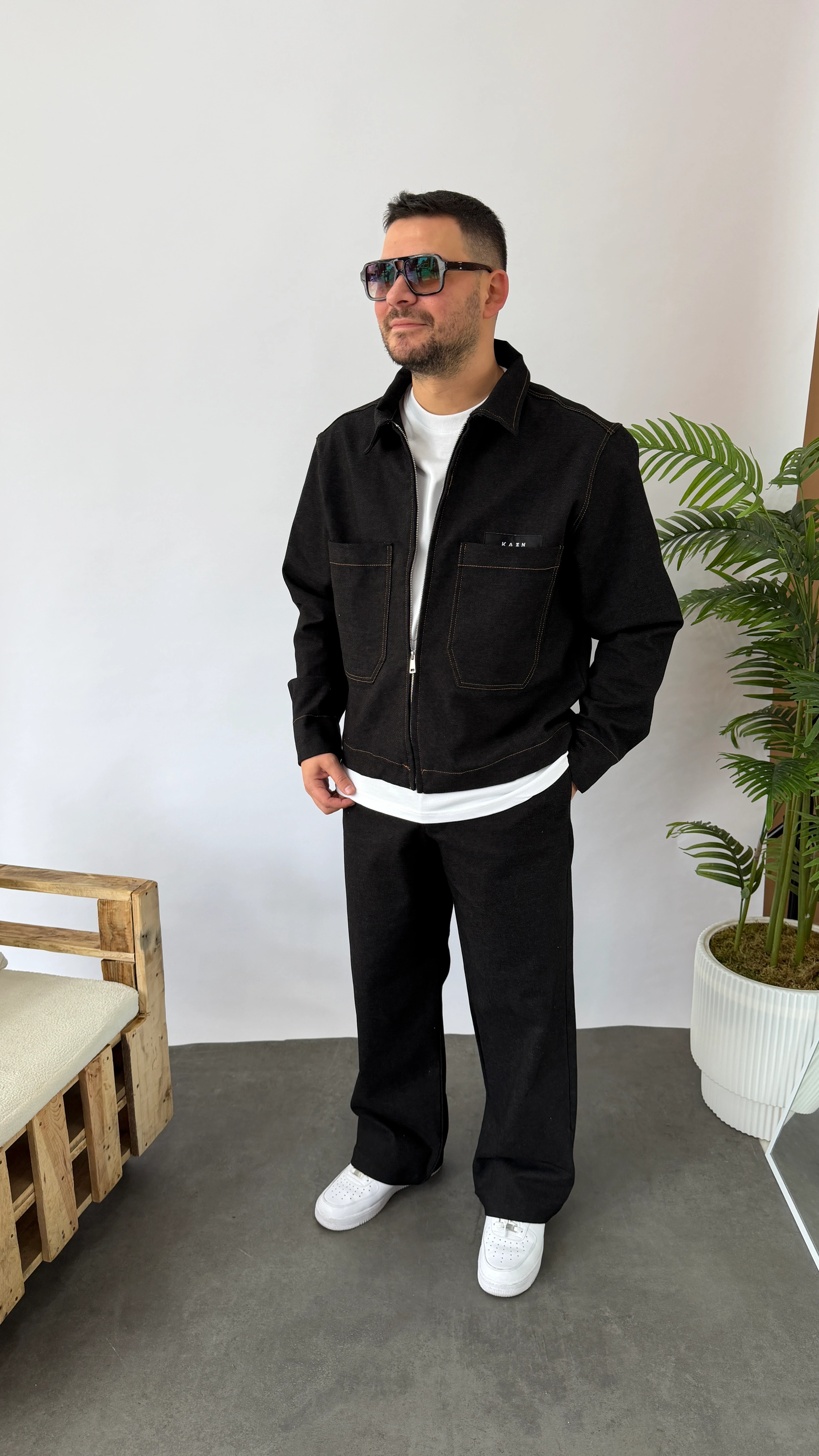 Siyah Premium Kumaş Gabardin Takım