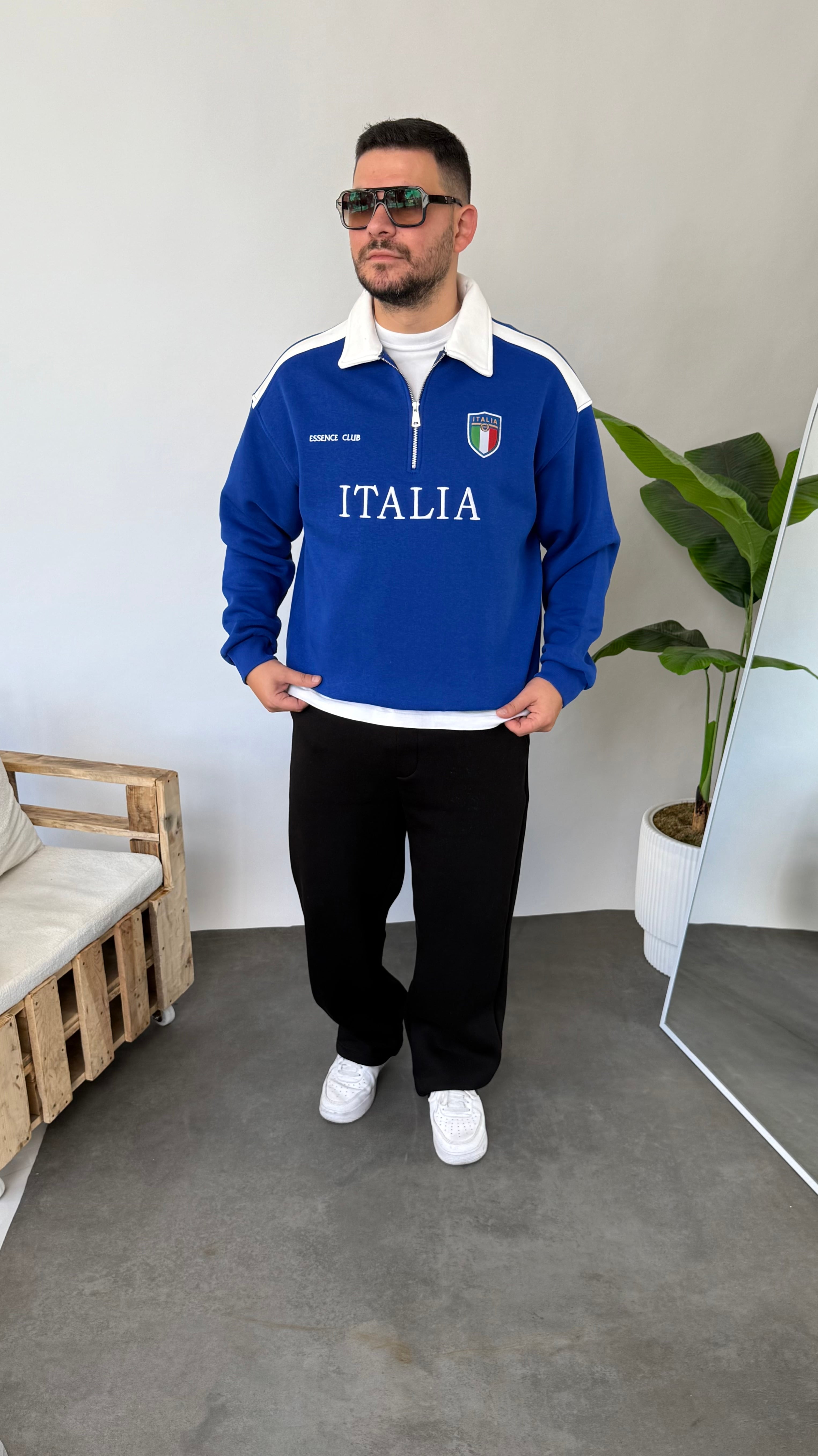ITALIA Nakışlı Oversize Sweatshirt