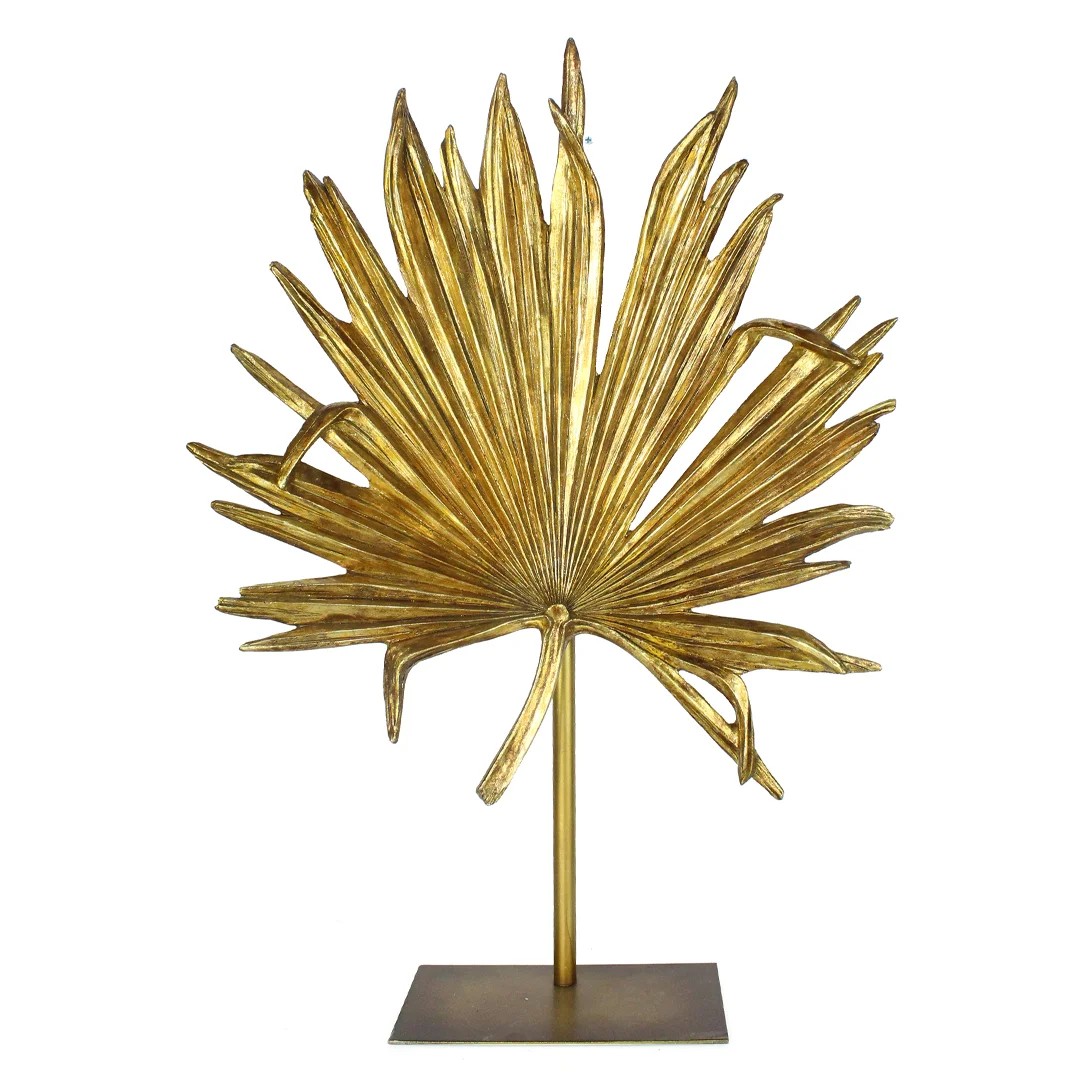 Altın Palmiye Yaprağı Obje - Küçük