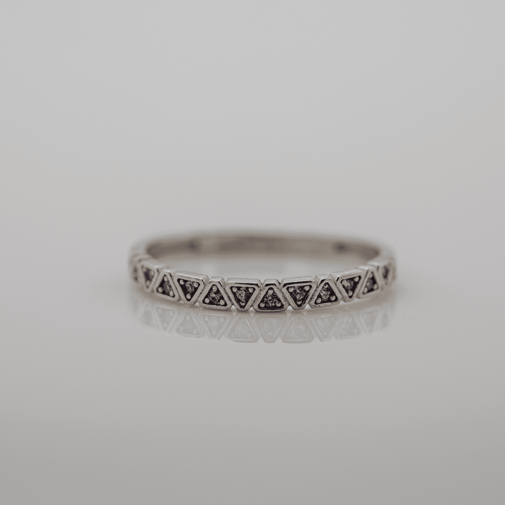 Triangle Birthstone Ring