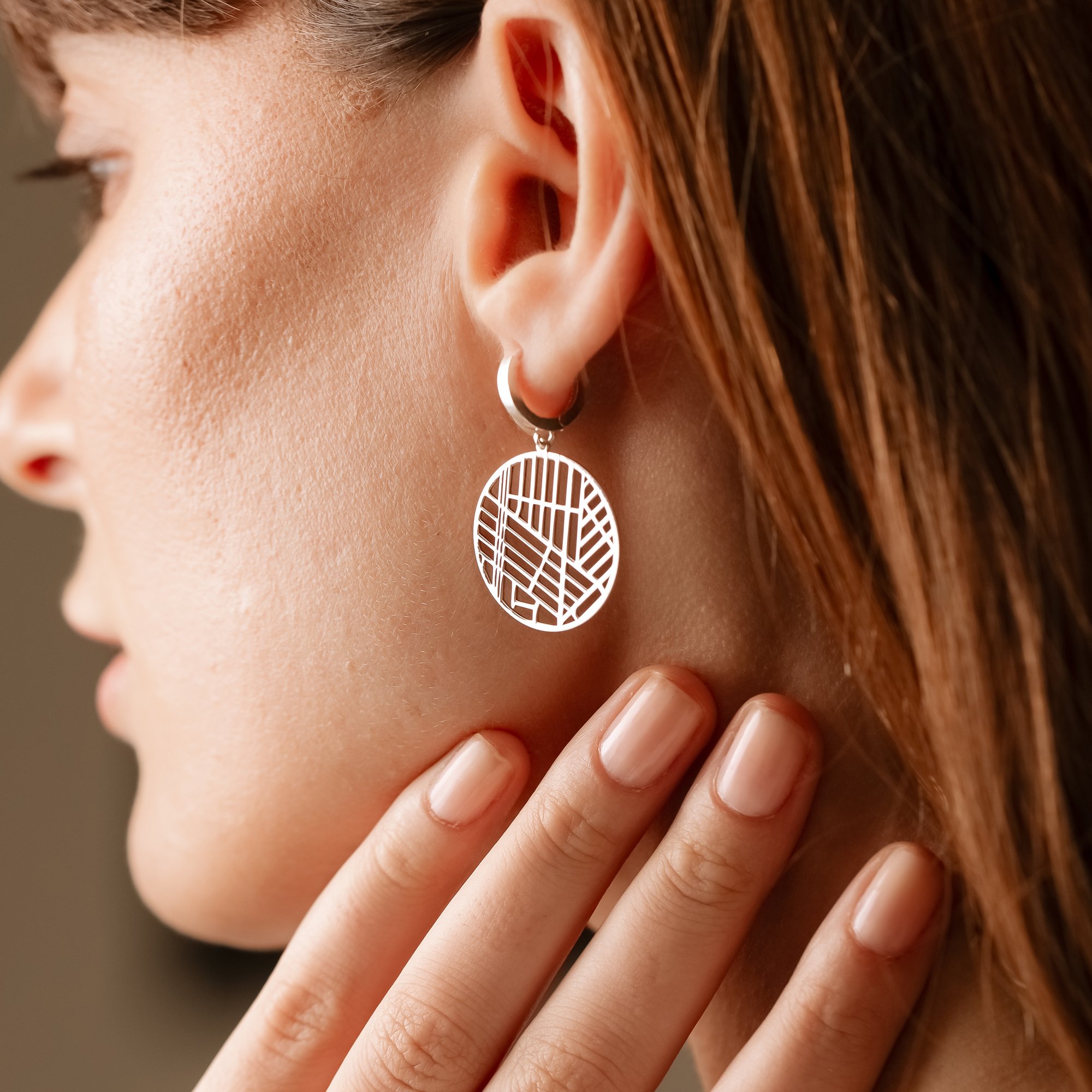 Custom Map Earrings