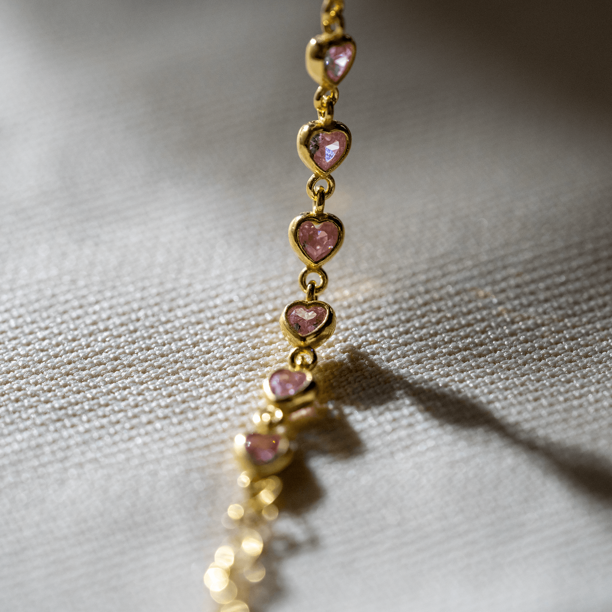 Pembe Heartline Bileklik| 925 Gümüş