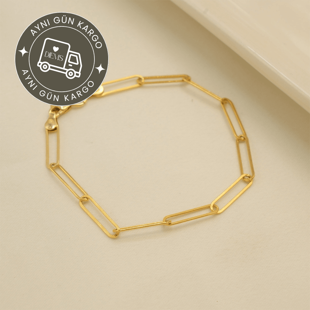 Large Paperclip Chain Bracelet