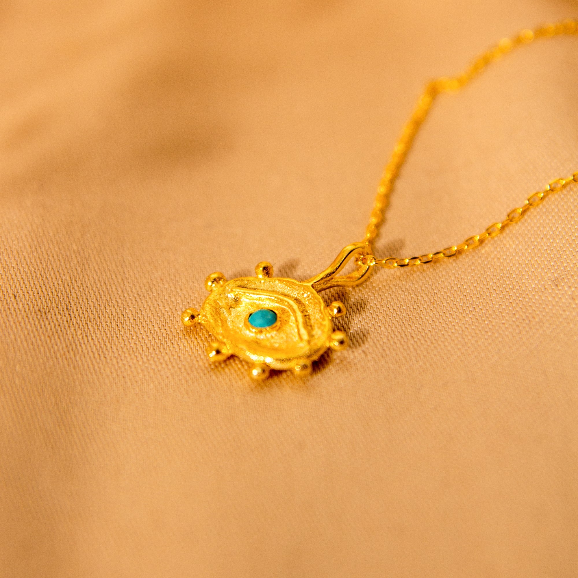 Blue Ancient Evil Eye Necklace