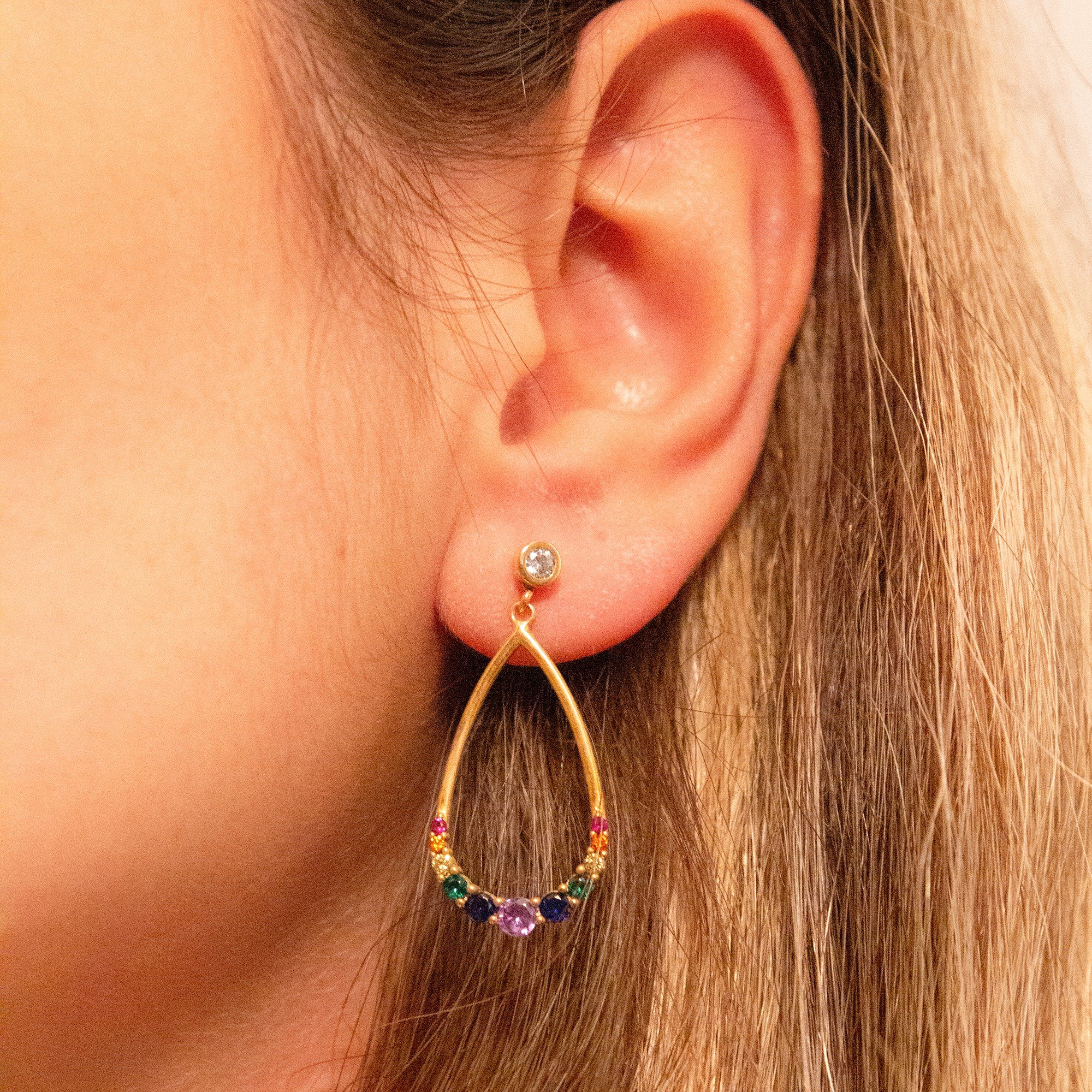 Rainbow Stones Earrings