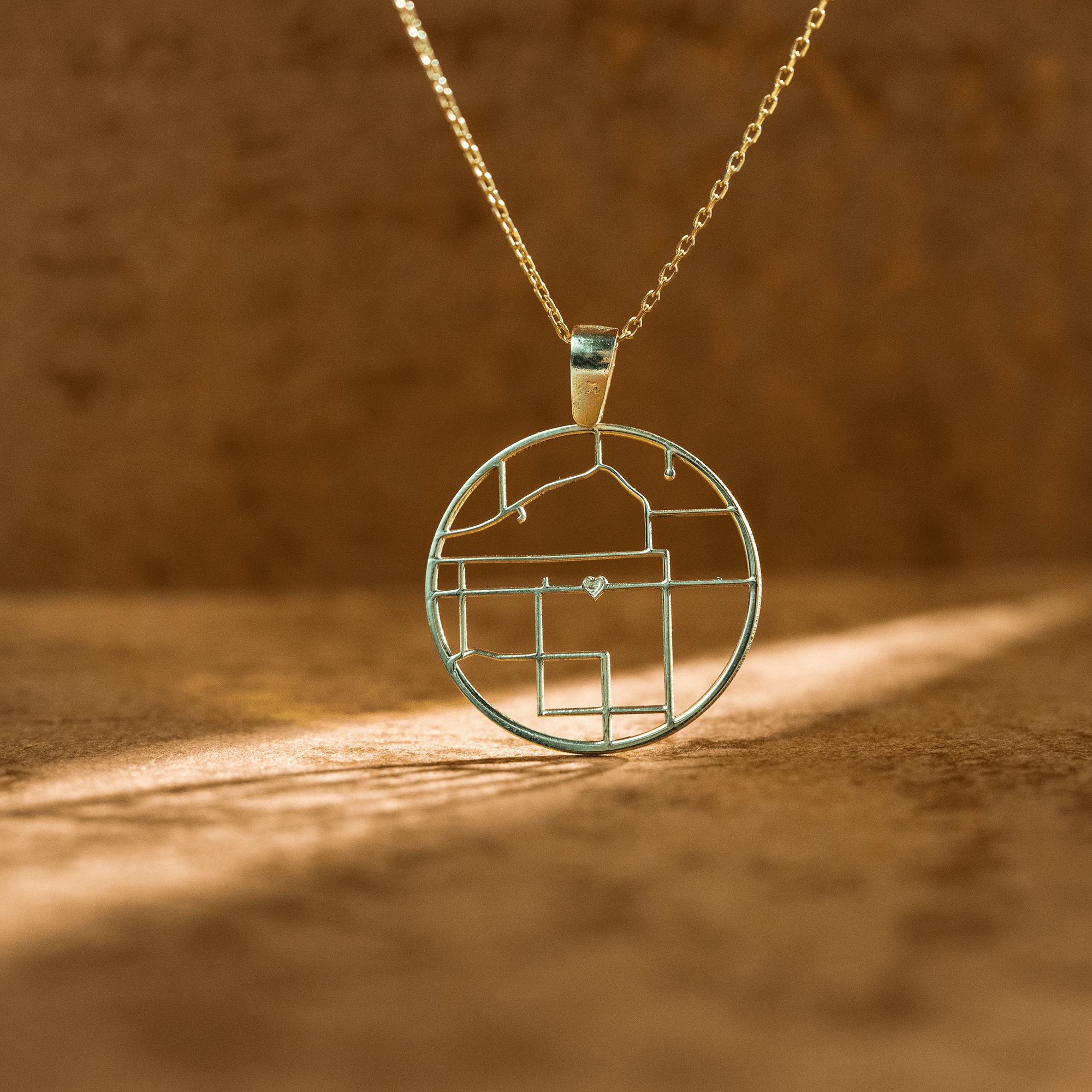 Custom Map Necklace
