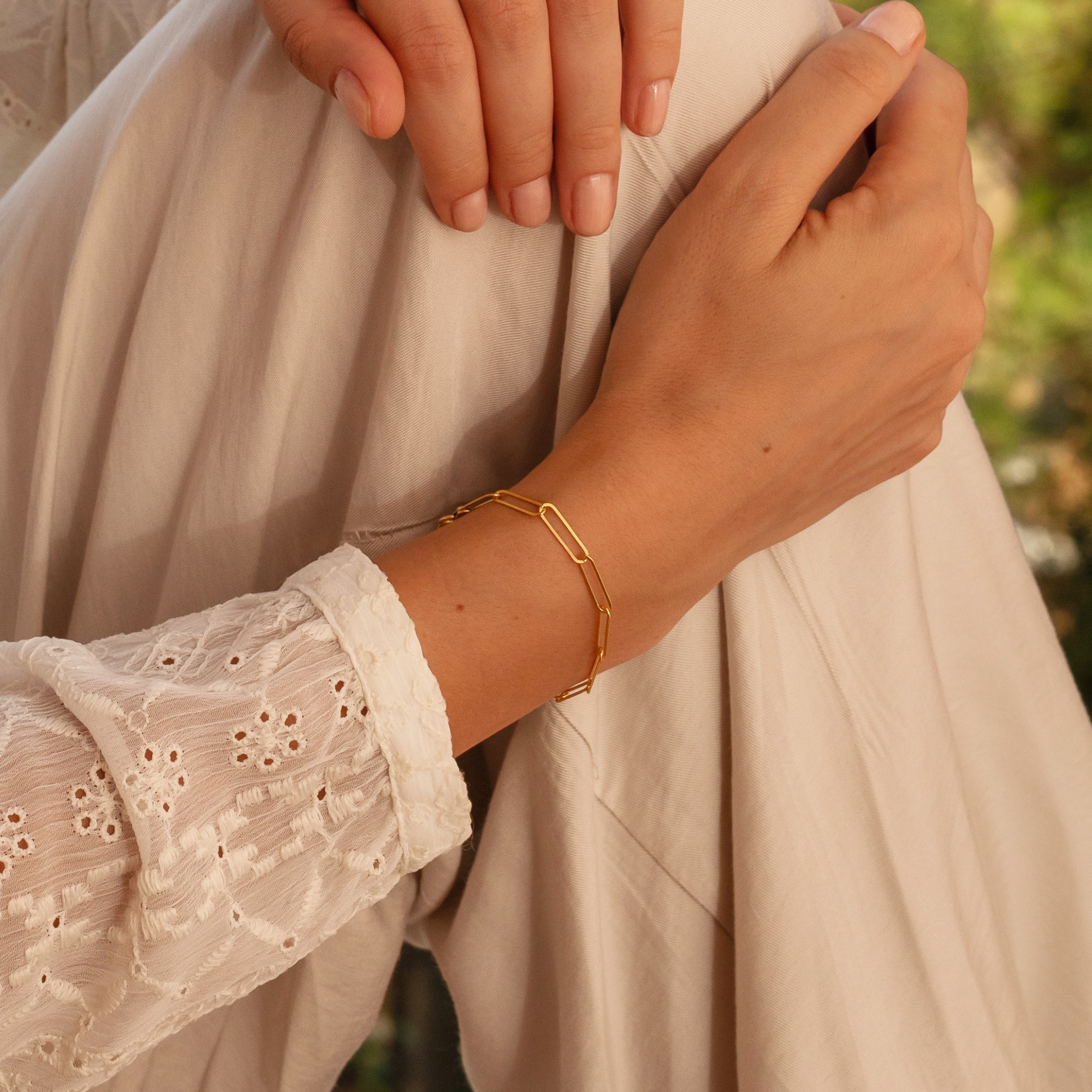 Large Paperclip Chain Bracelet