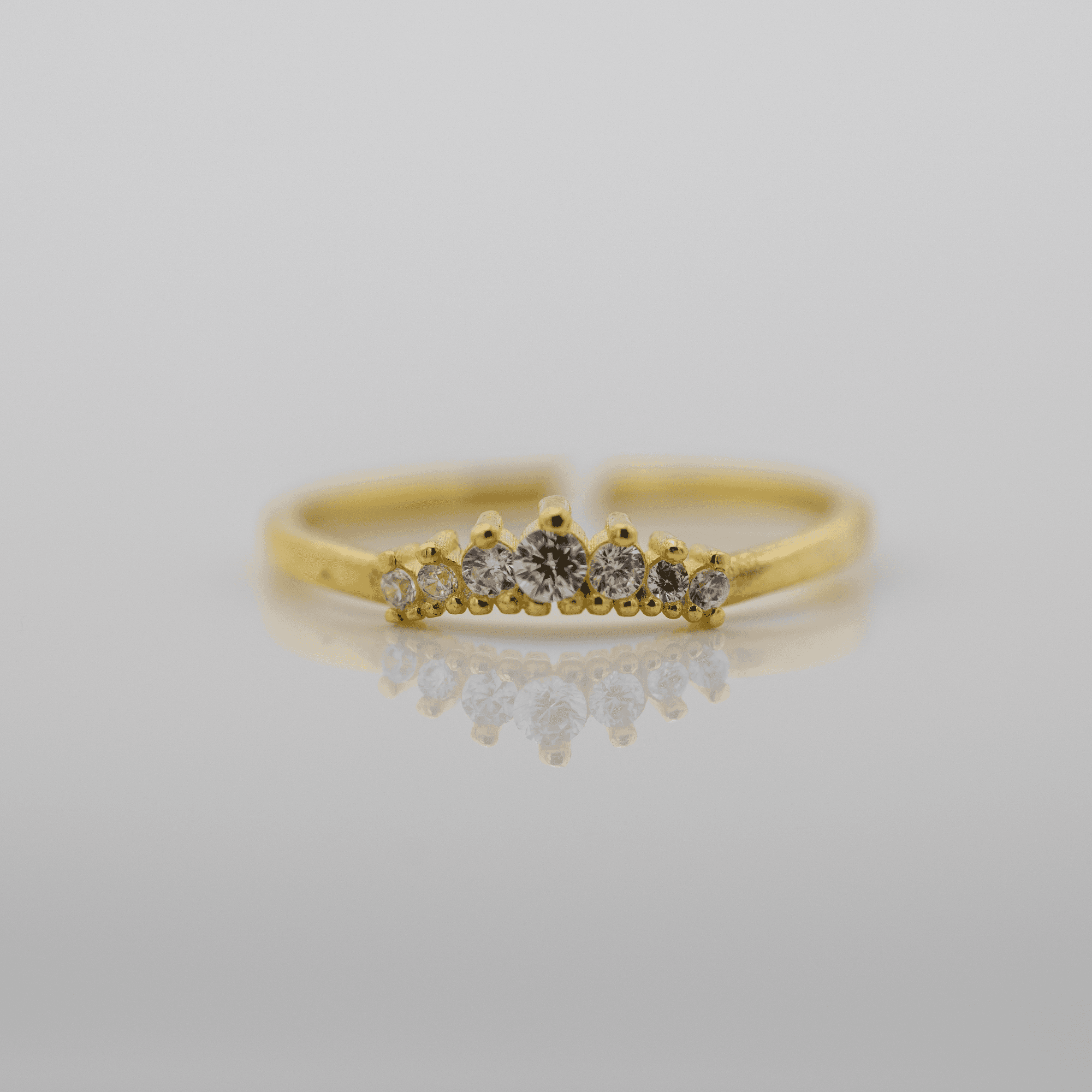 Vintage Tiara Yüzük | Ayarlanabilir | 925 Gümüş