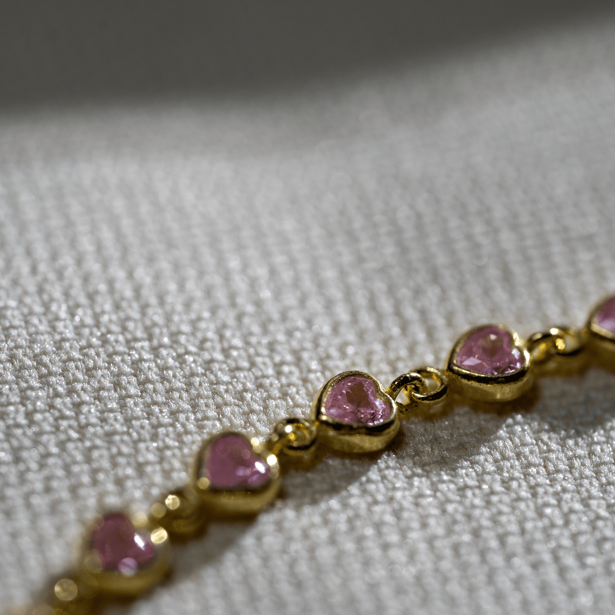 Pembe Heartline Bileklik| 925 Gümüş