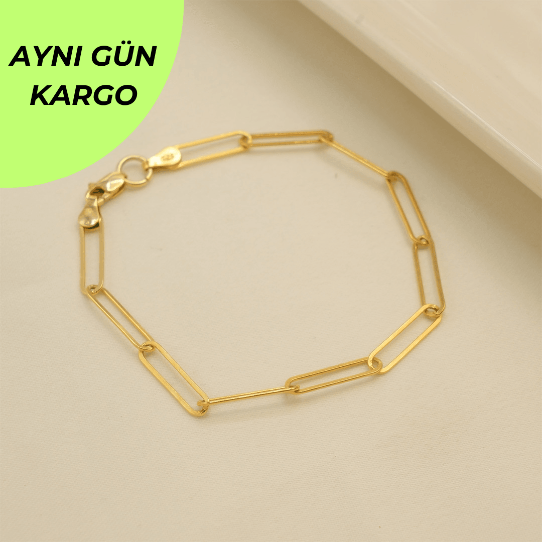 Large Paperclip Chain Bracelet