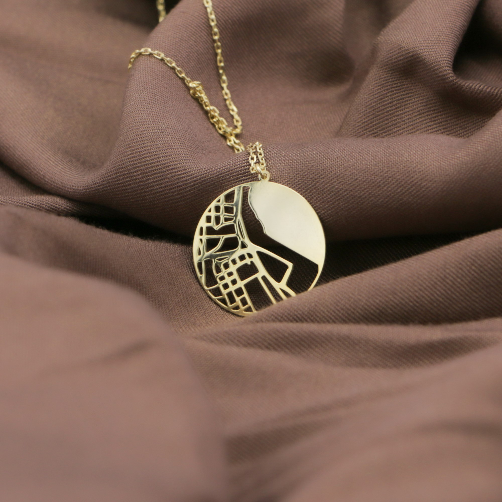 Customized Map Necklace
