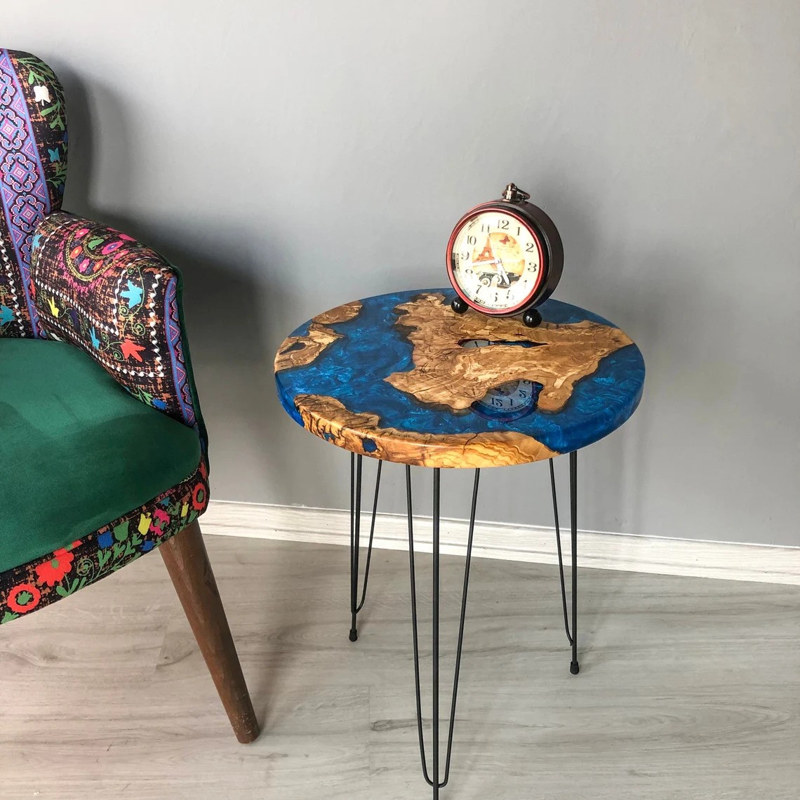 Made to Order, Round Epoxy & Olive Wood Coffee Table