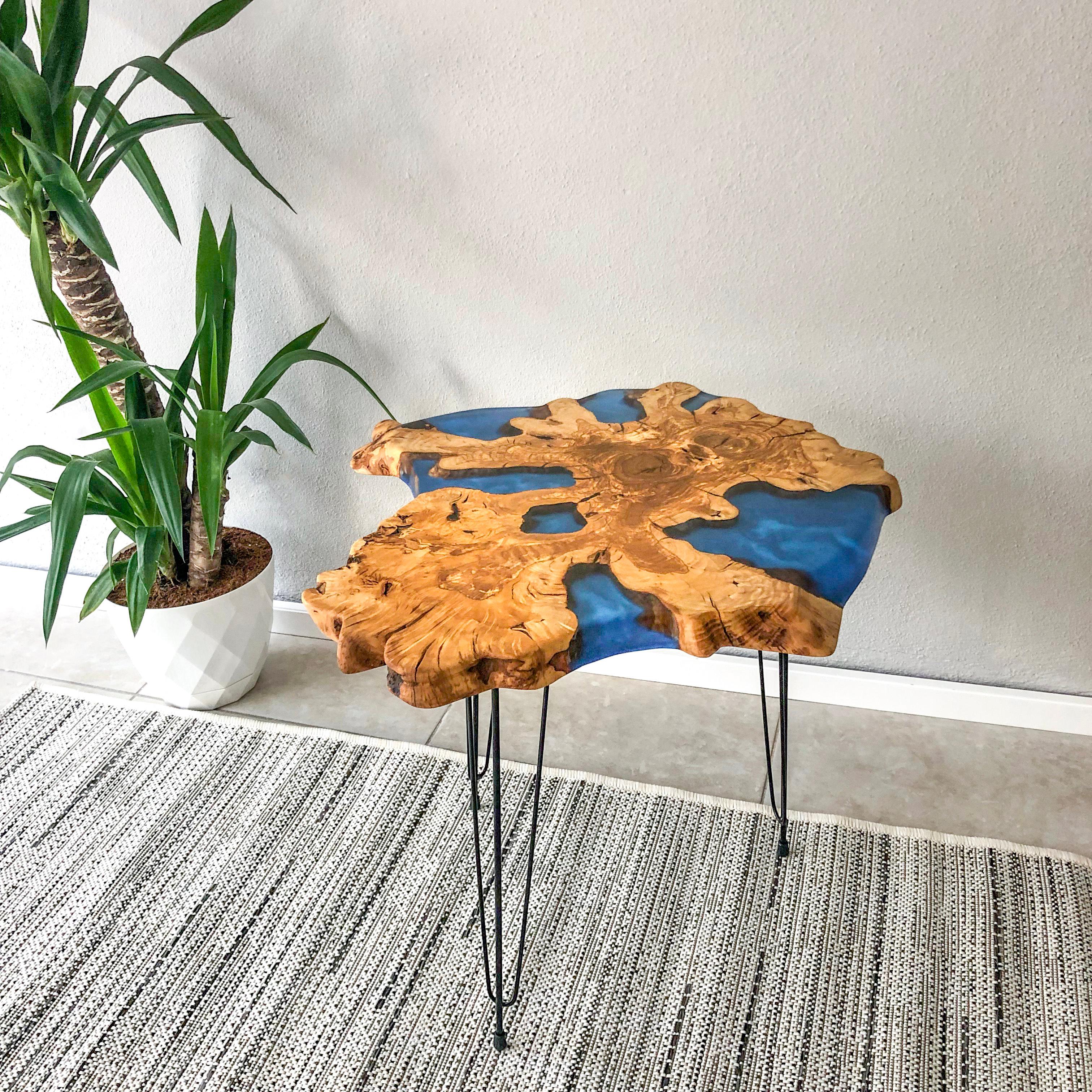 Made to Order, Live Edge Epoxy & Olive Wood Coffee Table