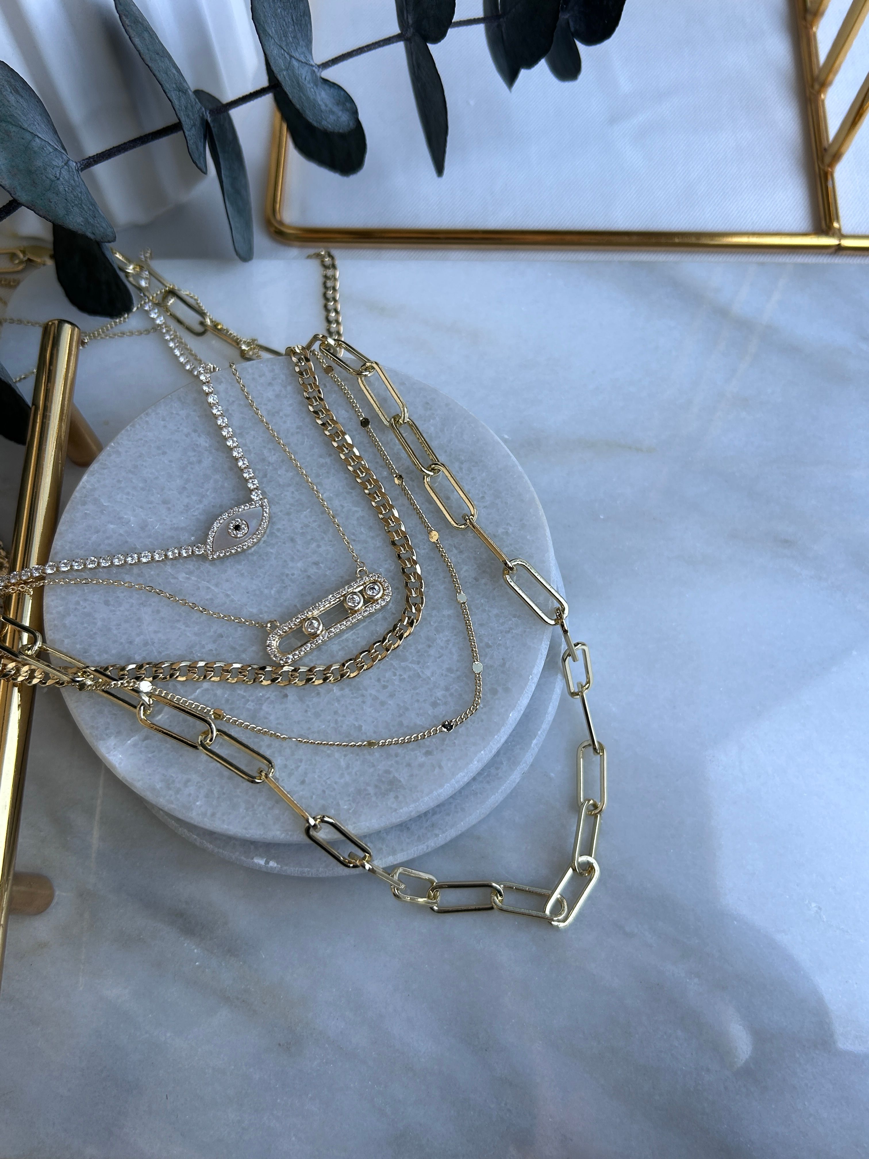 Vip Özel Seri 14K Beşli Kolye Kombini