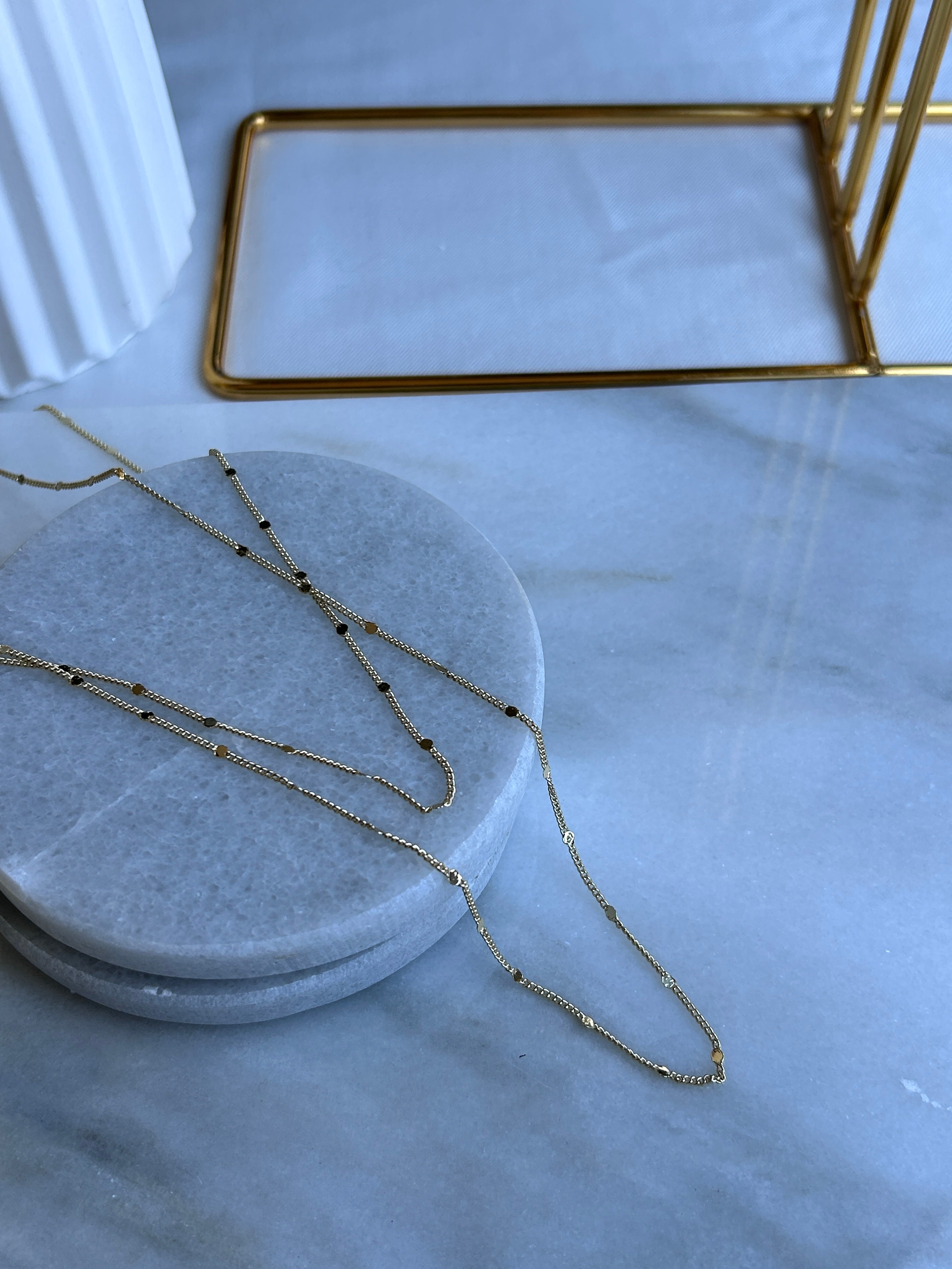 Vip Özel Seri 14K 70 Cm Pullu Basic Zincir Kolye